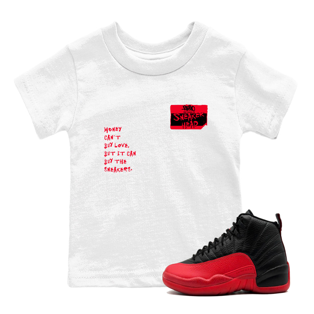 snkmatch Badge snkmatch Tees Kids - Air Jordan 12 Flu Game
