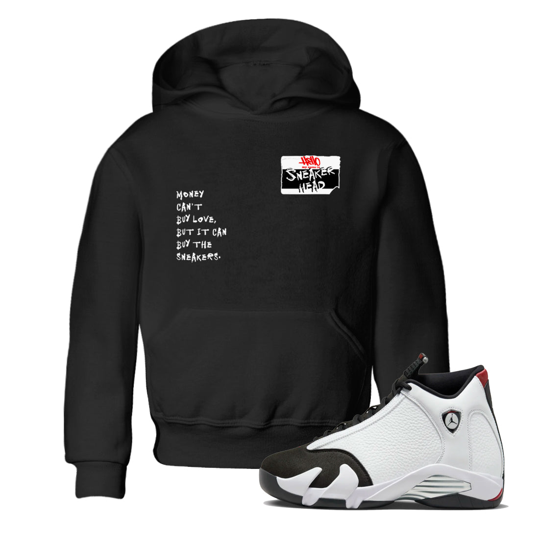 snkmatch Badge snkmatch Tees Kids - Air Jordan 14 Black Toe