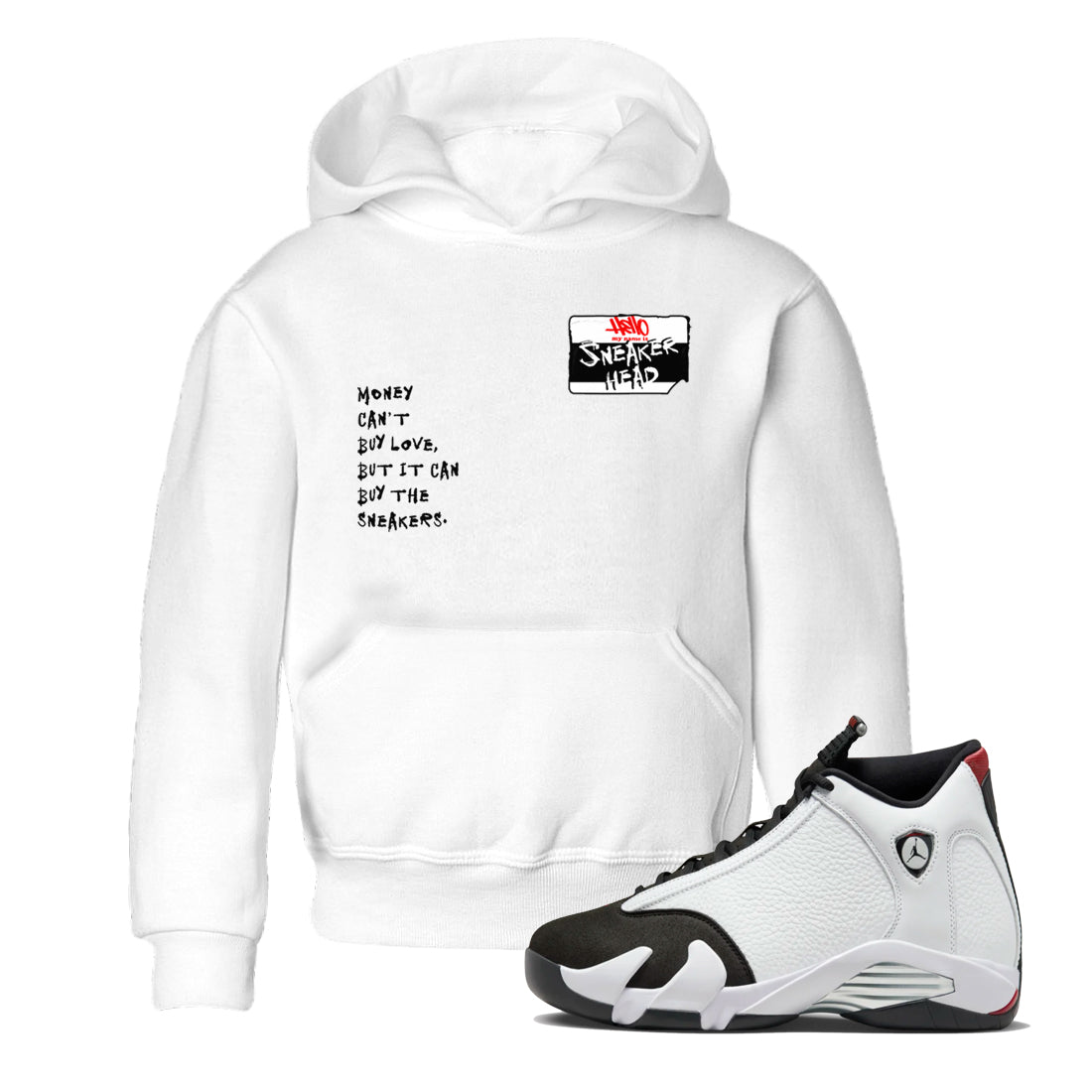 snkmatch Badge snkmatch Tees Kids - Air Jordan 14 Black Toe