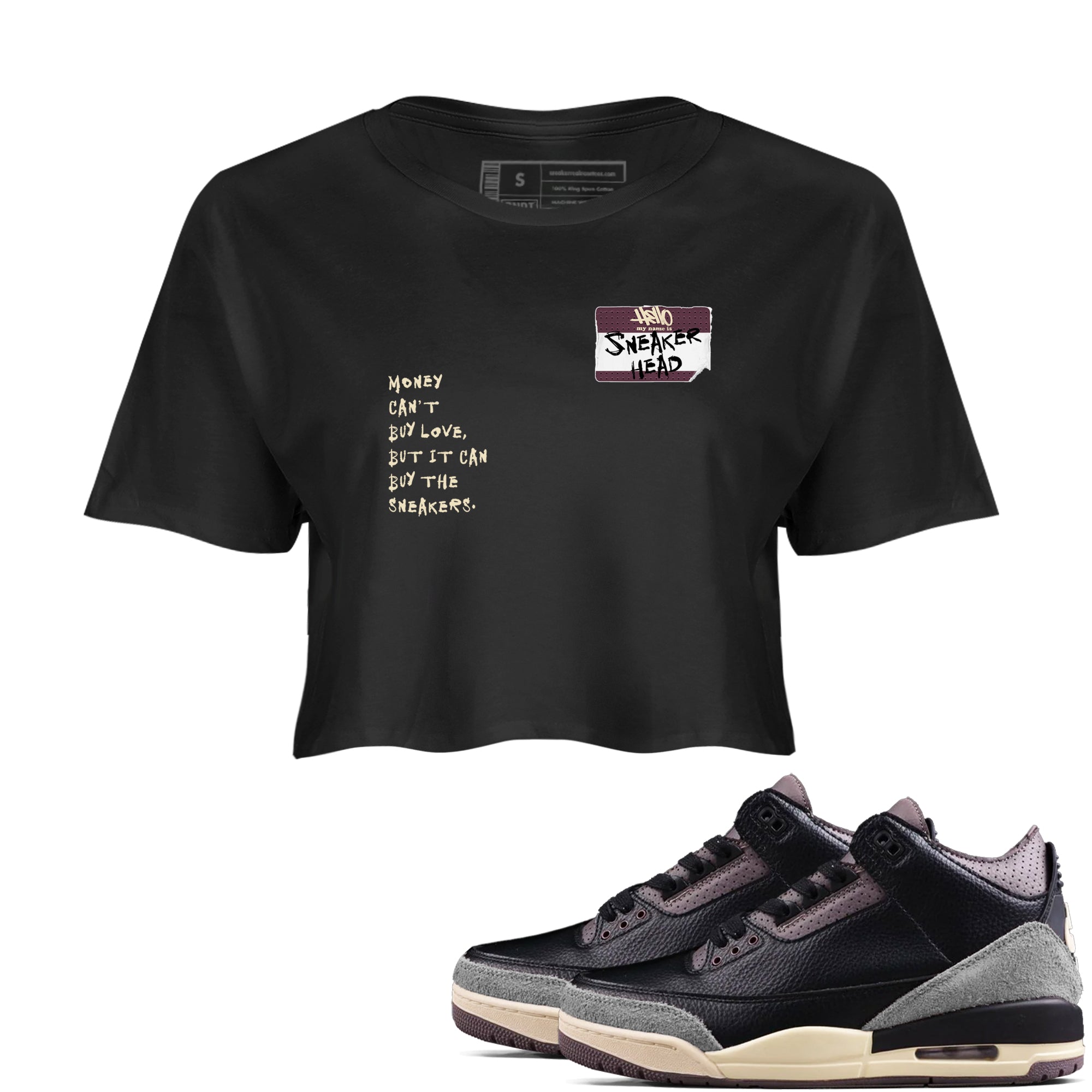 snkmatch Badge snkmatch Women's Top - Air Jordan 3 A Ma Maniere x Black