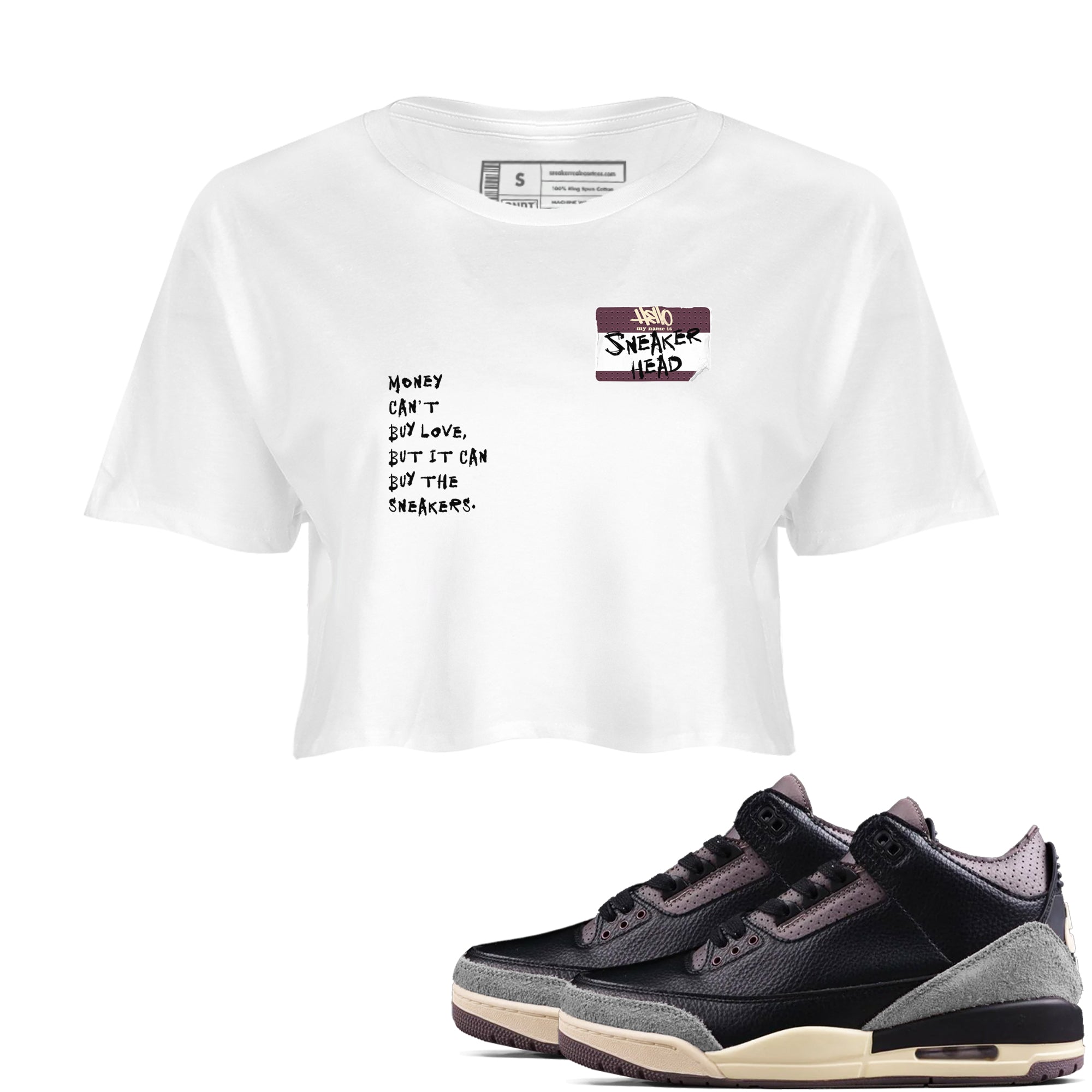 snkmatch Badge snkmatch Women's Top - Air Jordan 3 A Ma Maniere x Black