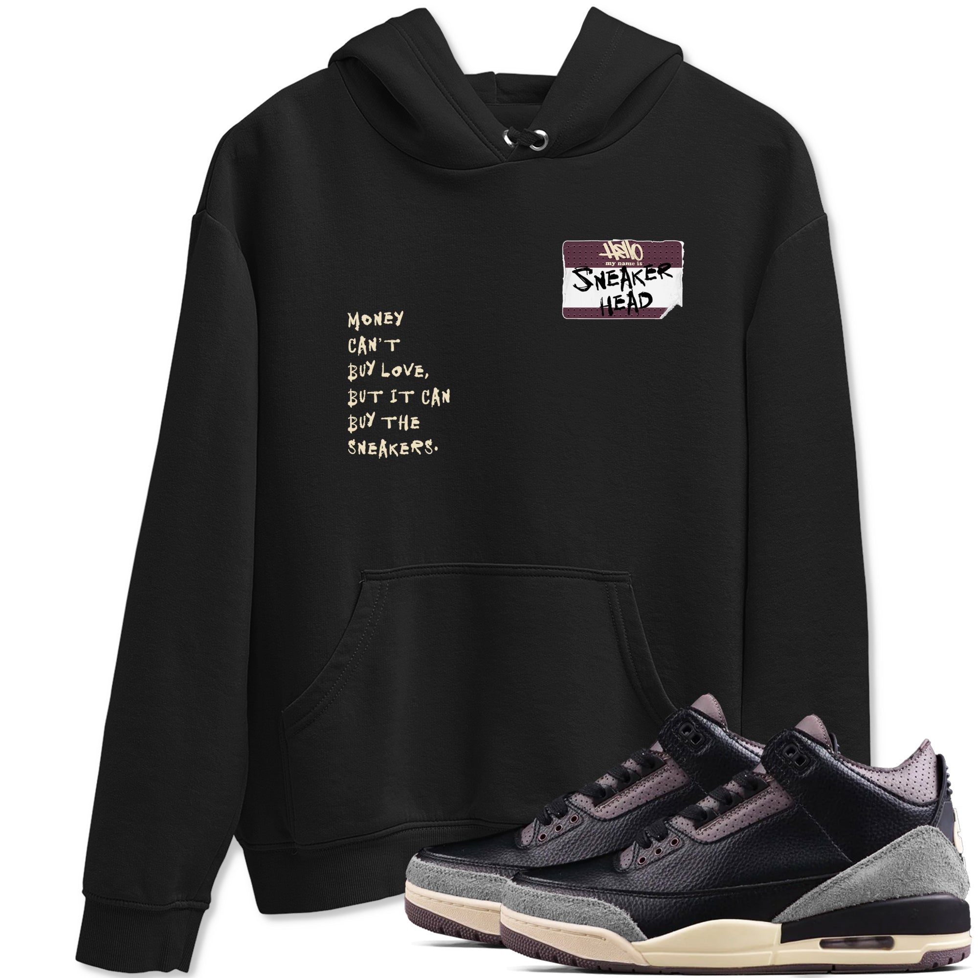 snkmatch Badge snkmatch Tees - Air Jordan 3 A Ma Maniere x Black