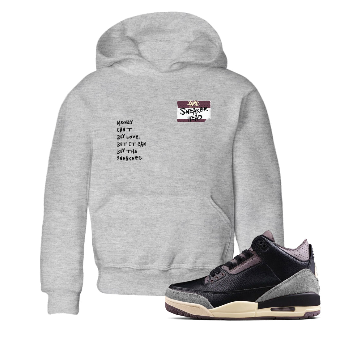 snkmatch Badge snkmatch Tees Kids - Air Jordan 3 A Ma Maniere x Black