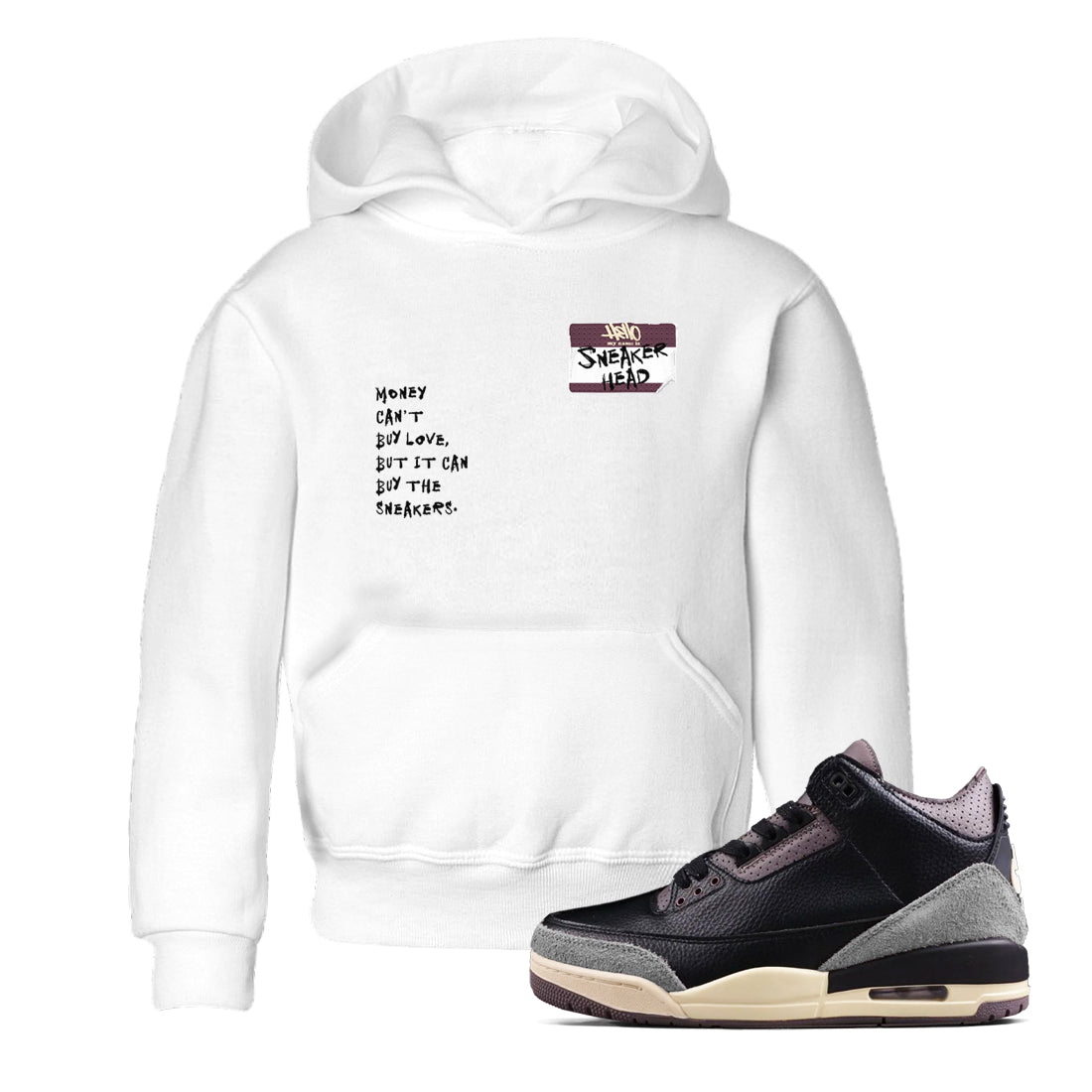 snkmatch Badge snkmatch Tees Kids - Air Jordan 3 A Ma Maniere x Black