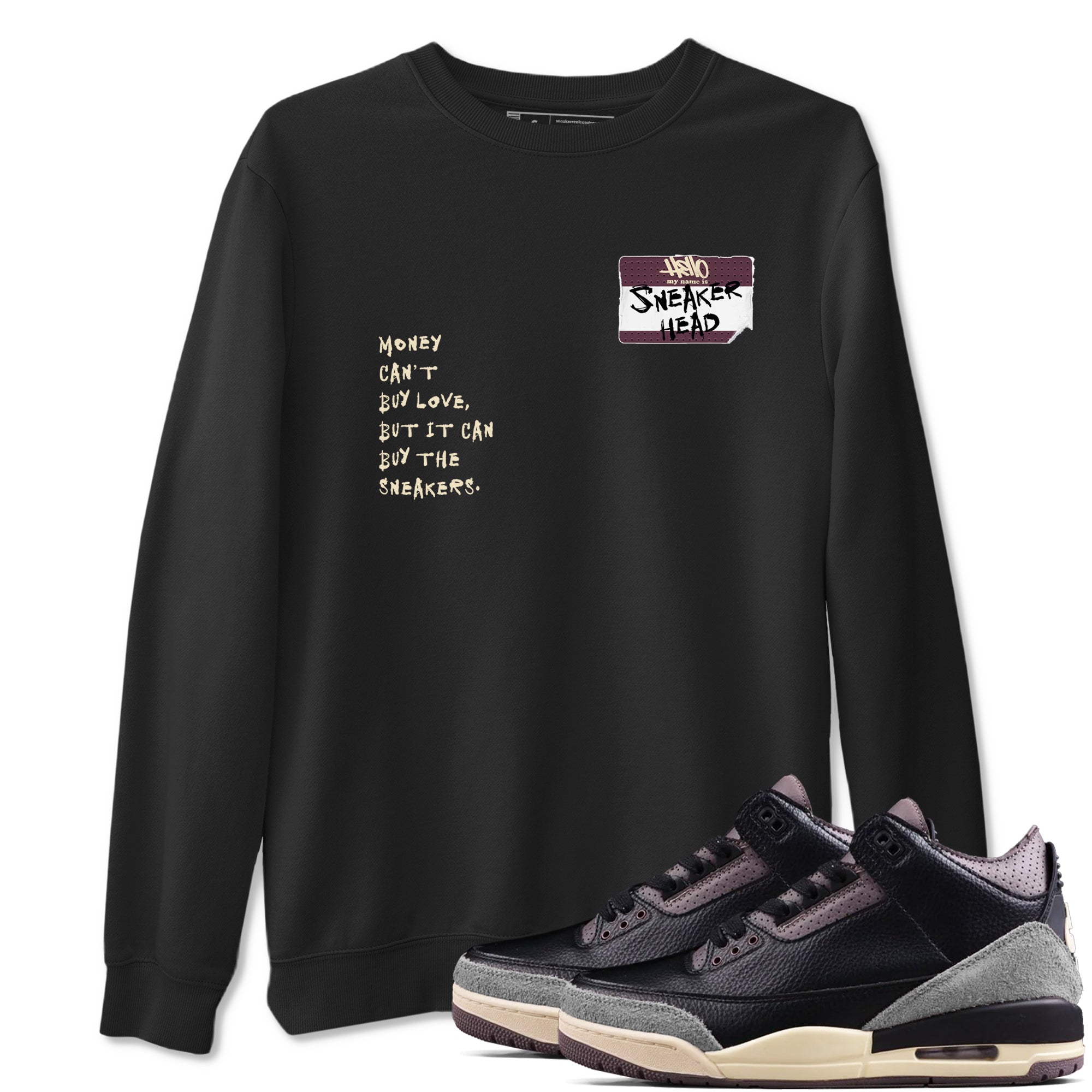 snkmatch Badge snkmatch Tees - Air Jordan 3 A Ma Maniere x Black