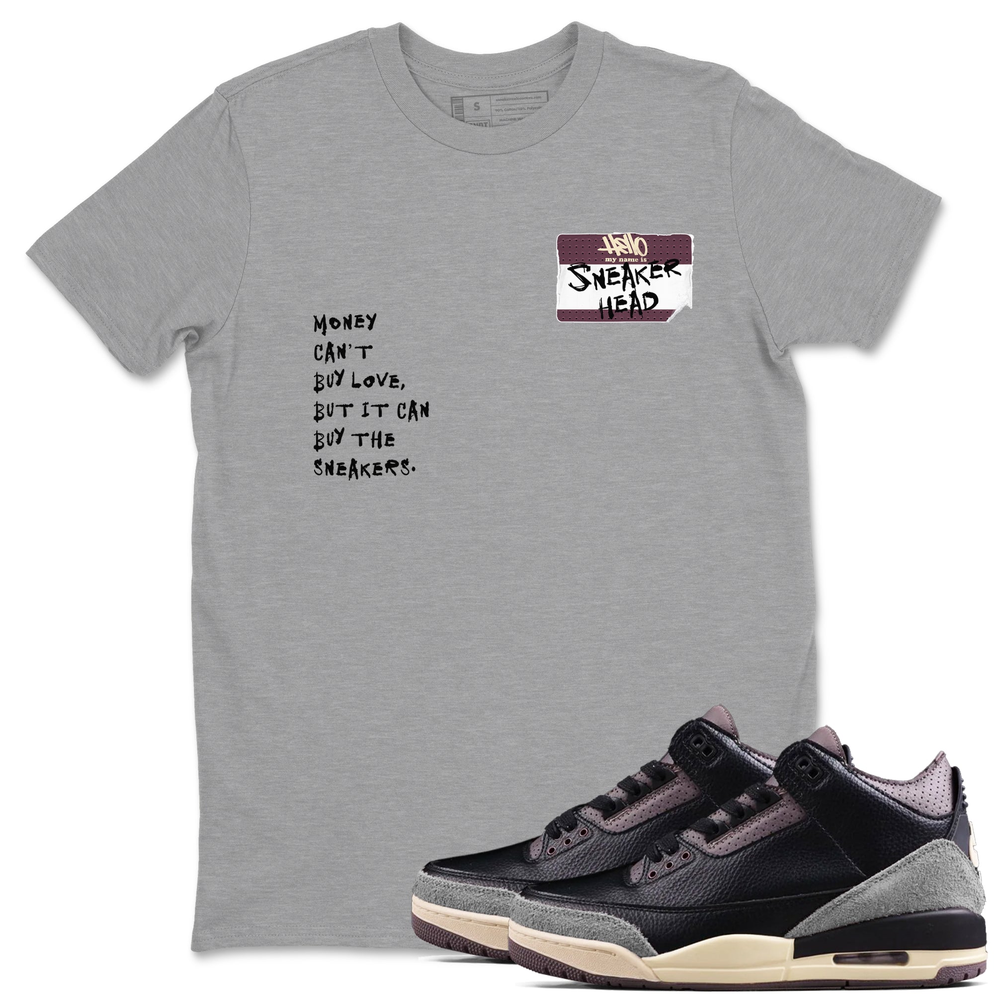 snkmatch Badge snkmatch Tees - Air Jordan 3 A Ma Maniere x Black