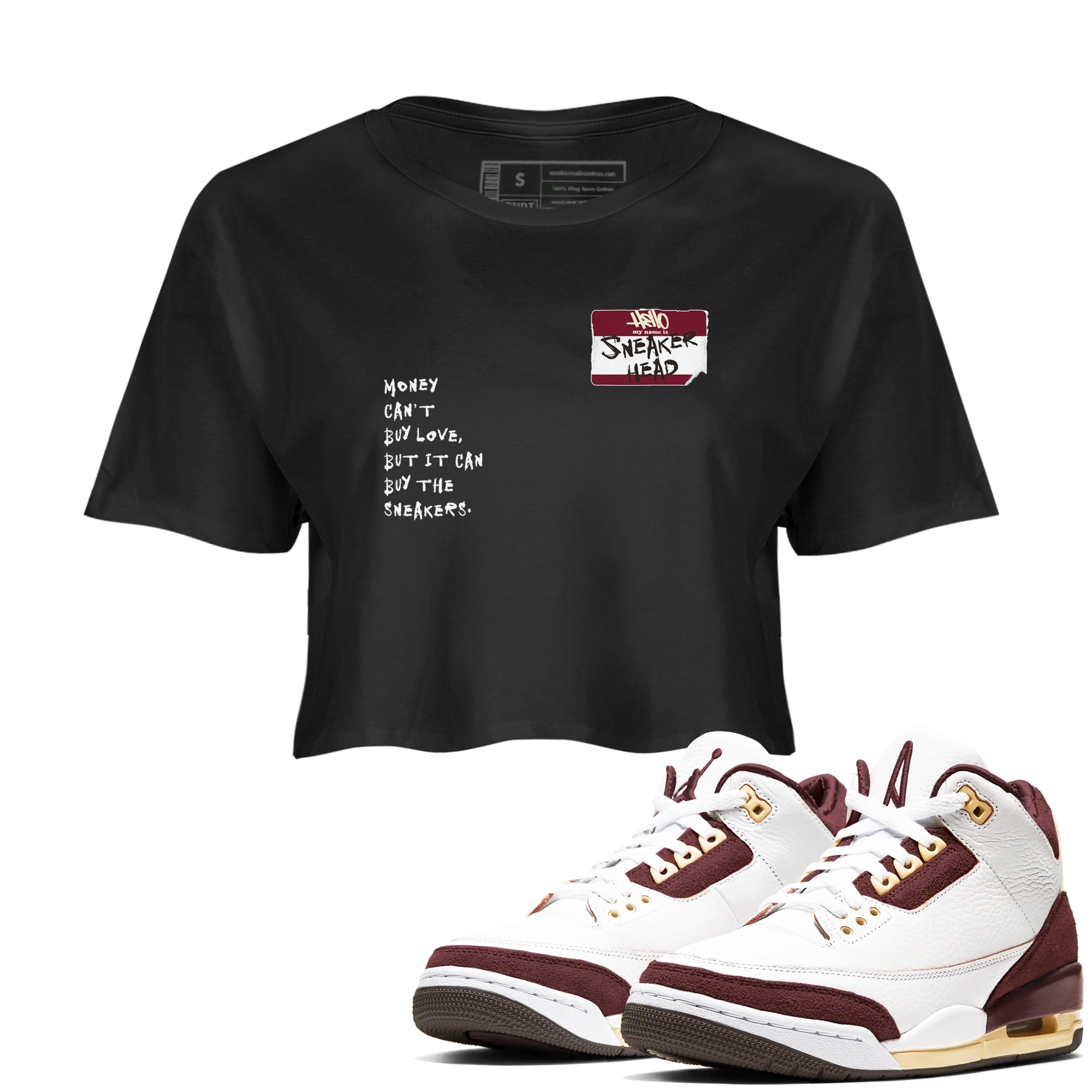 snkmatch Badge snkmatch Women's Top - Air Jordan 3 A Ma Maniere x Burgundy Crush
