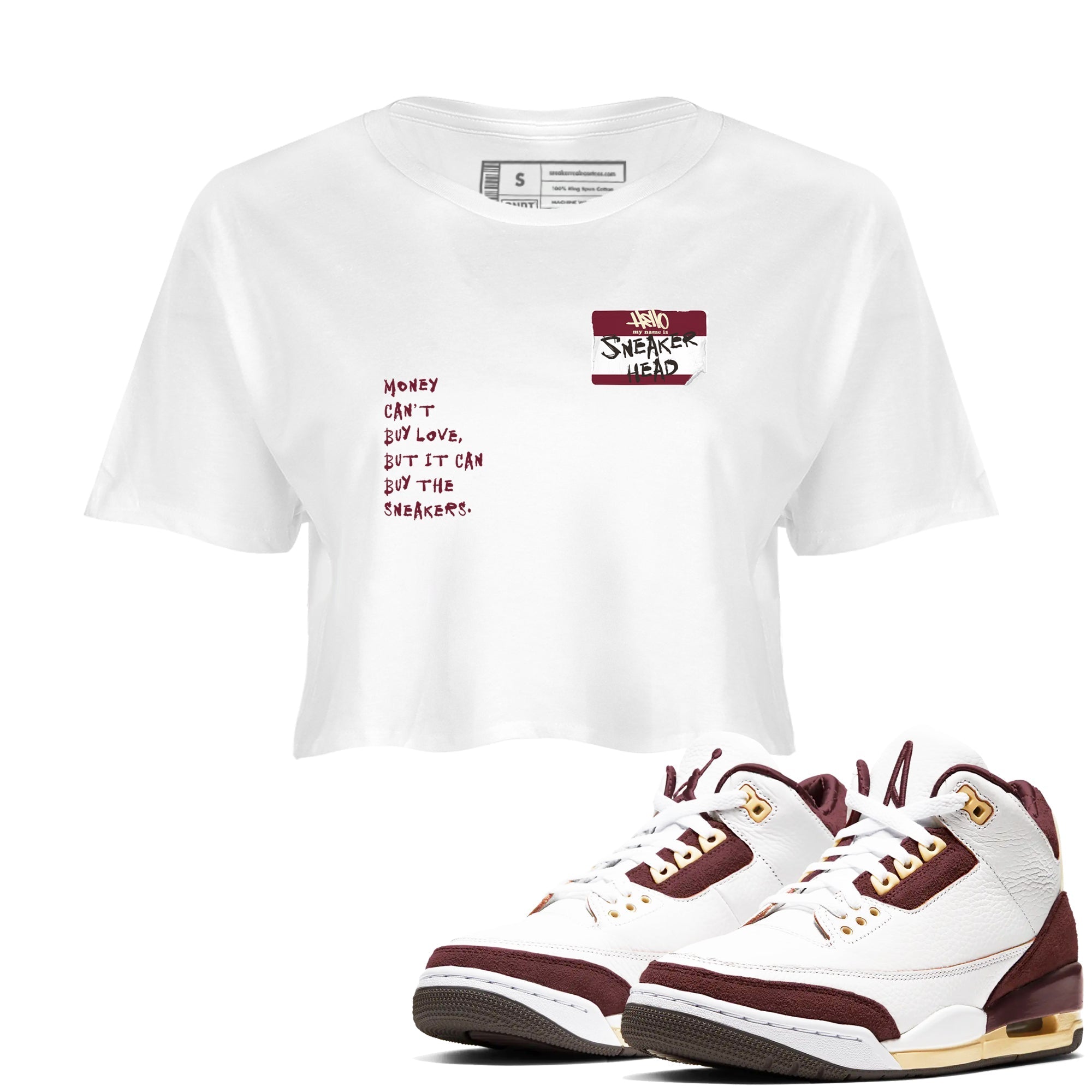 snkmatch Badge snkmatch Women's Top - Air Jordan 3 A Ma Maniere x Burgundy Crush