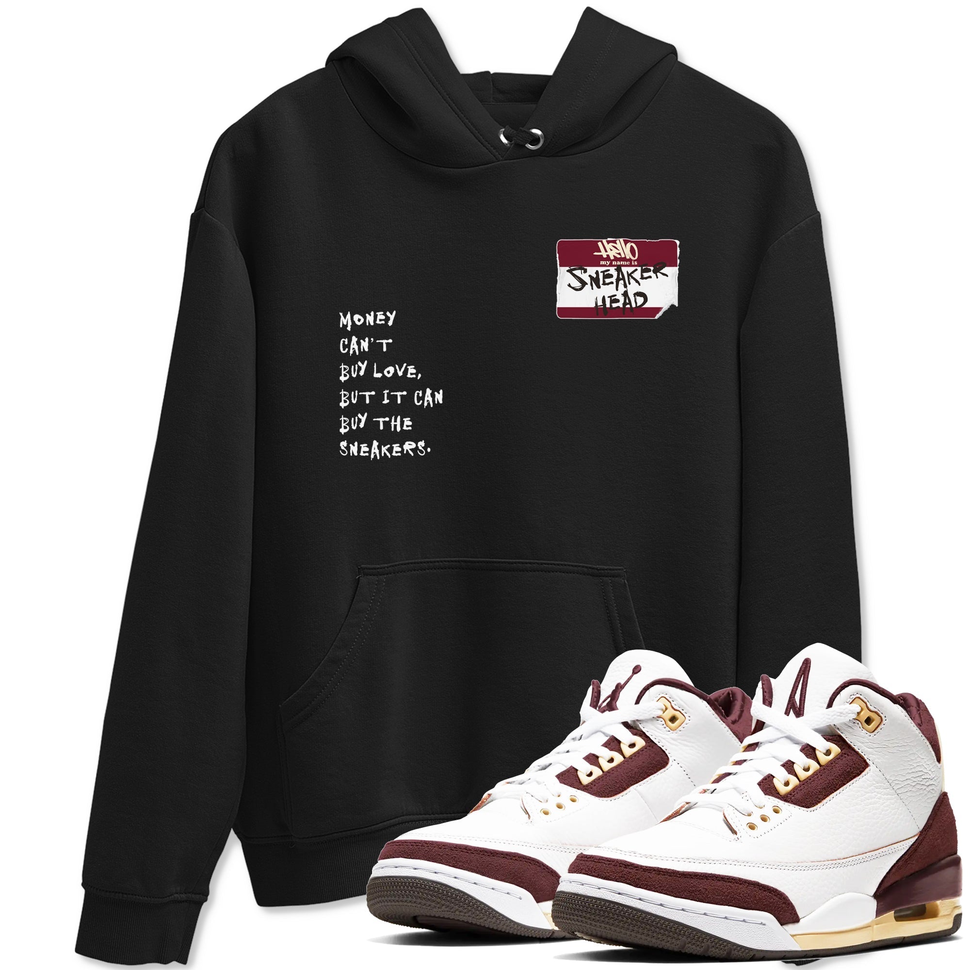 snkmatch Badge snkmatch Tees - Air Jordan 3 A Ma Maniere x Burgundy Crush