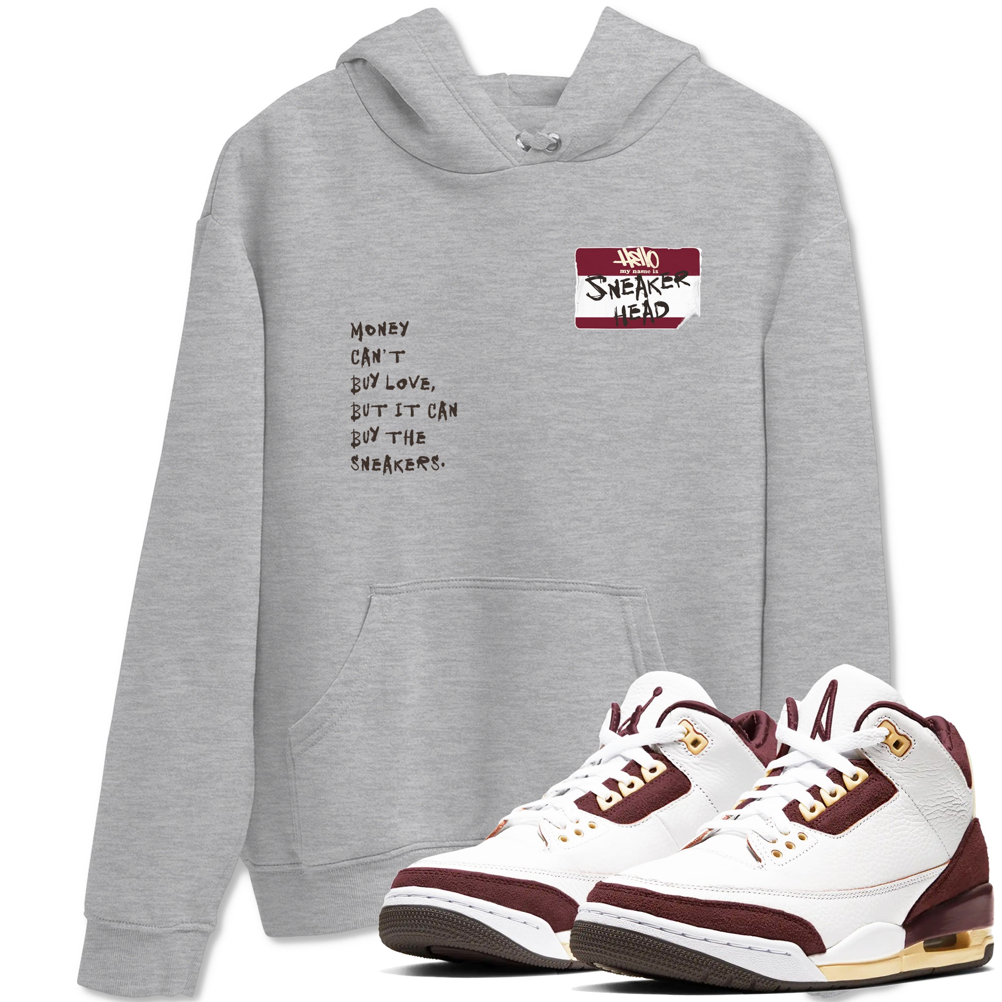 snkmatch Badge snkmatch Tees - Air Jordan 3 A Ma Maniere x Burgundy Crush