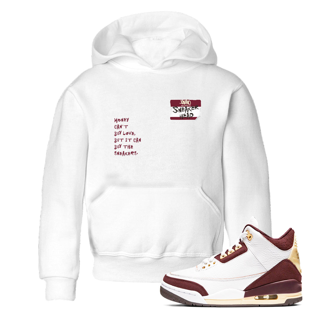 snkmatch Badge snkmatch Tees Kids - Air Jordan 3 A Ma Maniere x Burgundy Crush