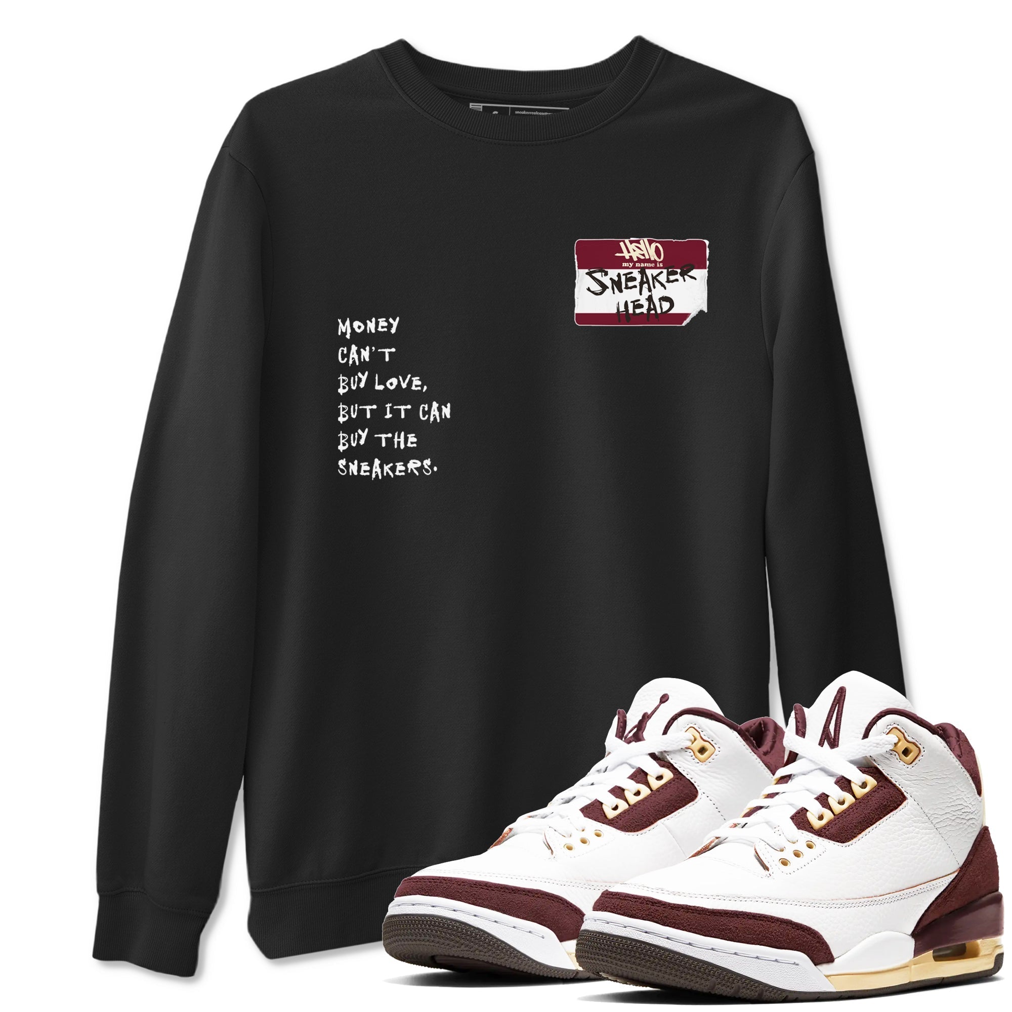 snkmatch Badge snkmatch Tees - Air Jordan 3 A Ma Maniere x Burgundy Crush