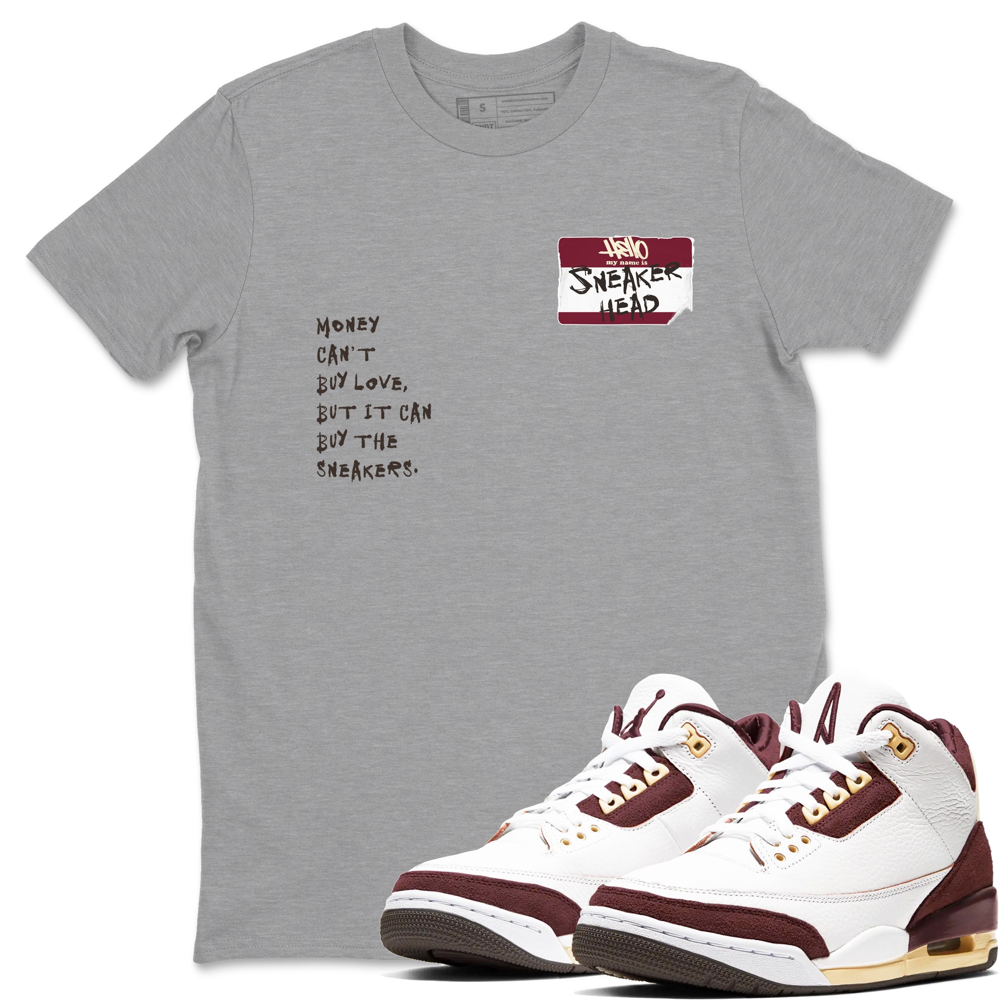 snkmatch Badge snkmatch Tees - Air Jordan 3 A Ma Maniere x Burgundy Crush