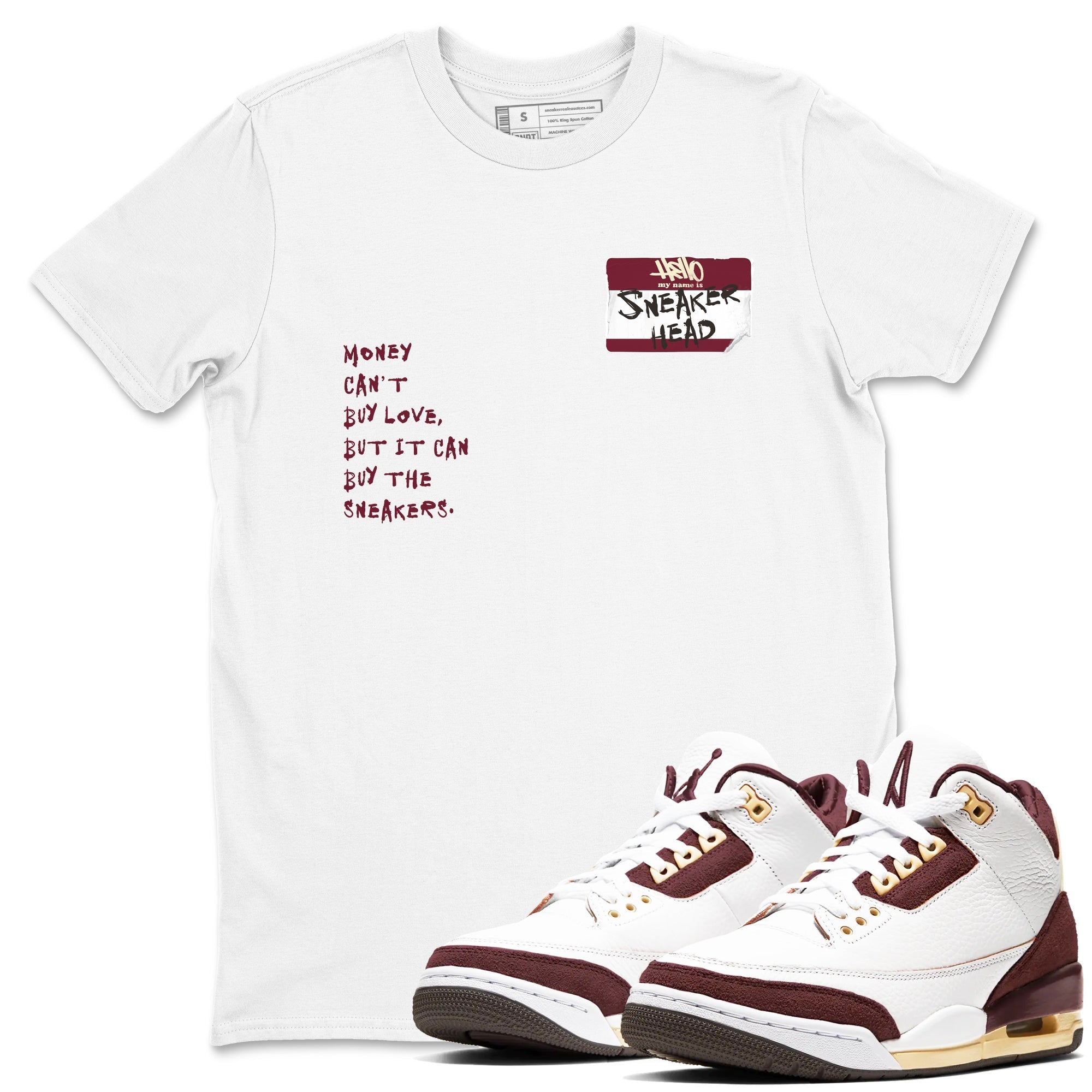 snkmatch Badge snkmatch Tees - Air Jordan 3 A Ma Maniere x Burgundy Crush