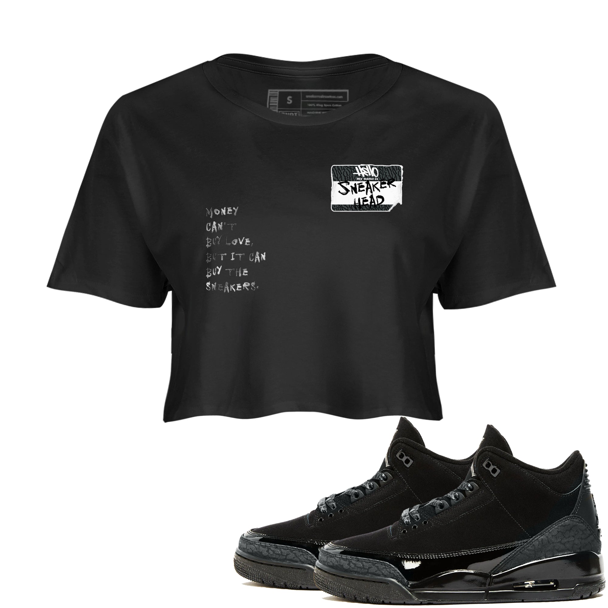 snkmatch Badge snkmatch Women's Top - Air Jordan 3 Black Cat
