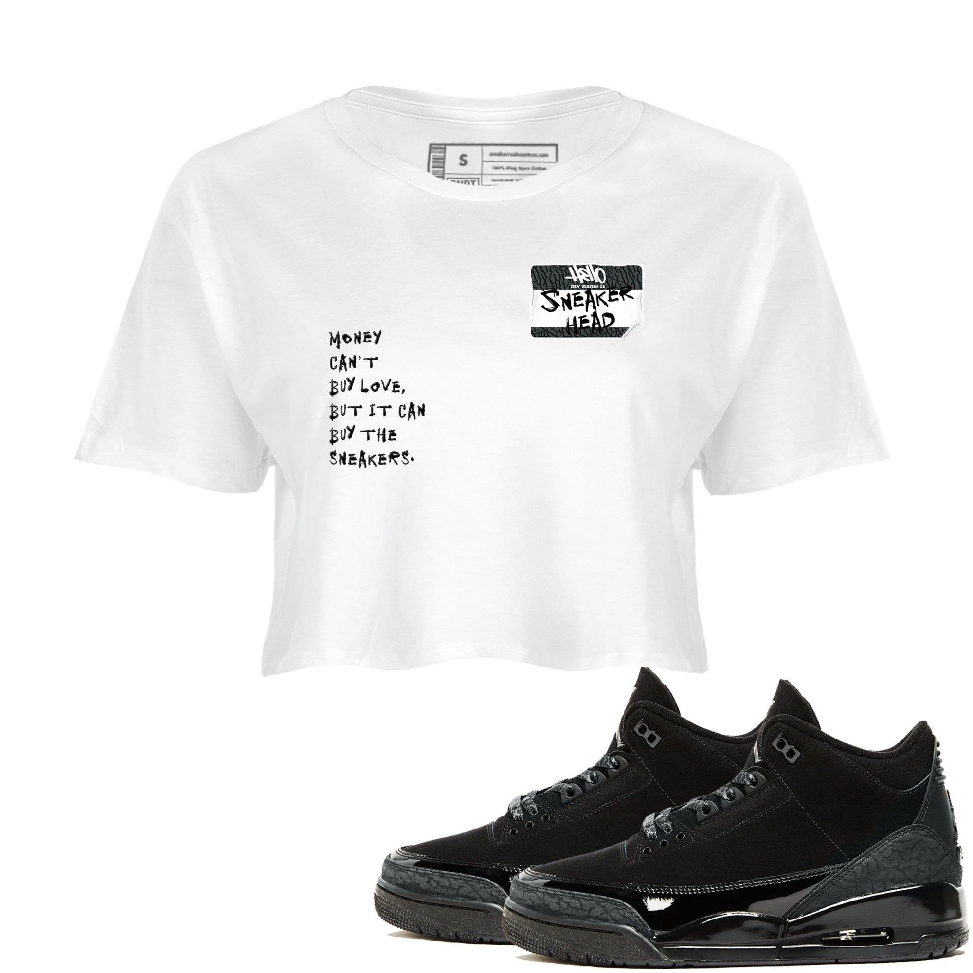 snkmatch Badge snkmatch Women's Top - Air Jordan 3 Black Cat