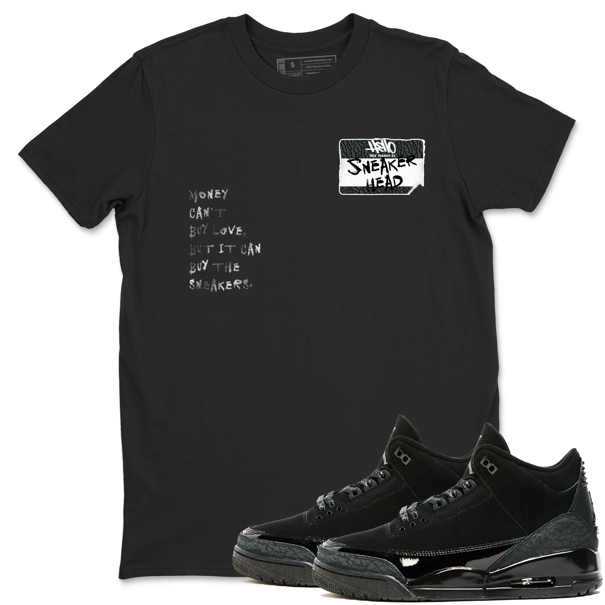 snkmatch Badge snkmatch Tees - Air Jordan 3 Black Cat