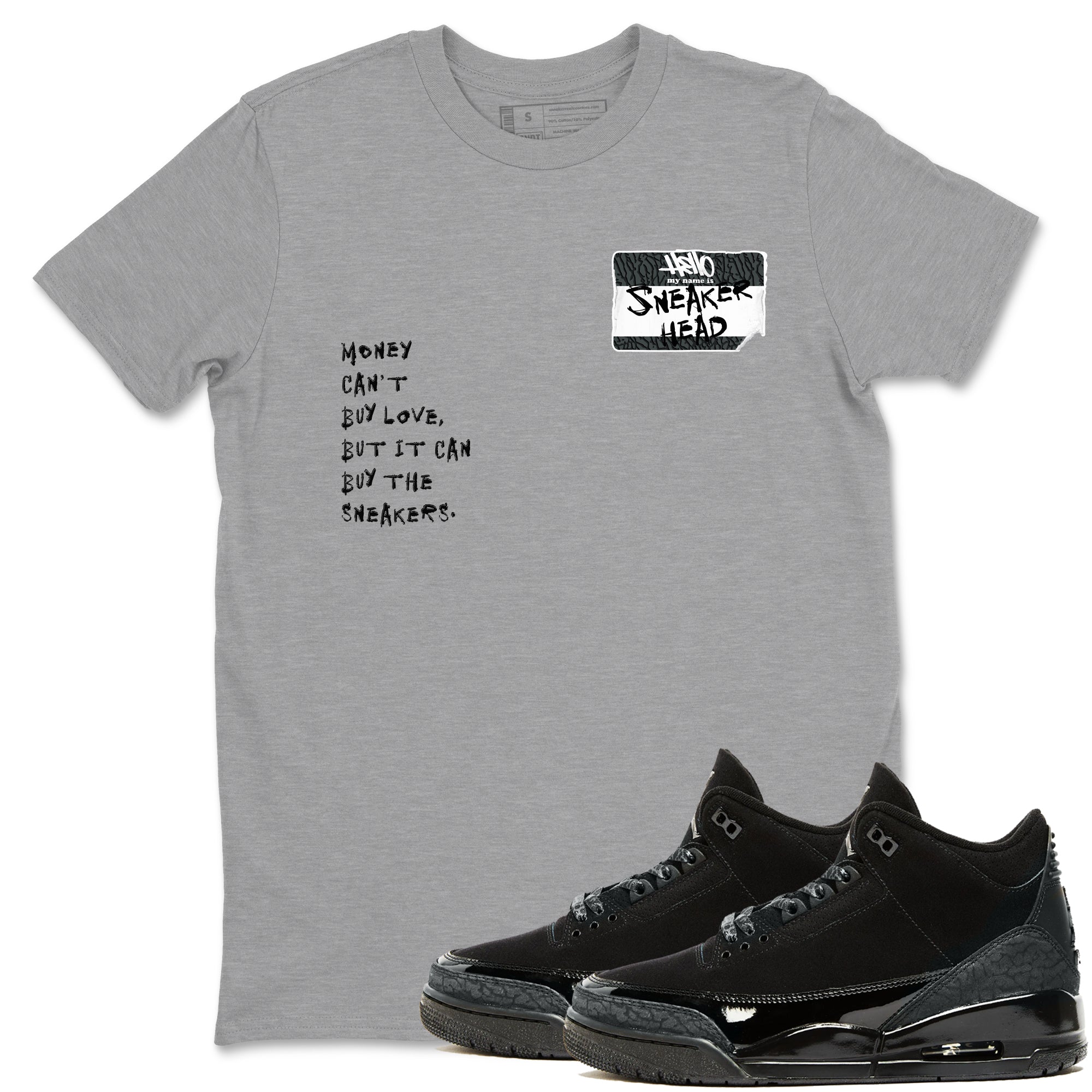 snkmatch Badge snkmatch Tees - Air Jordan 3 Black Cat