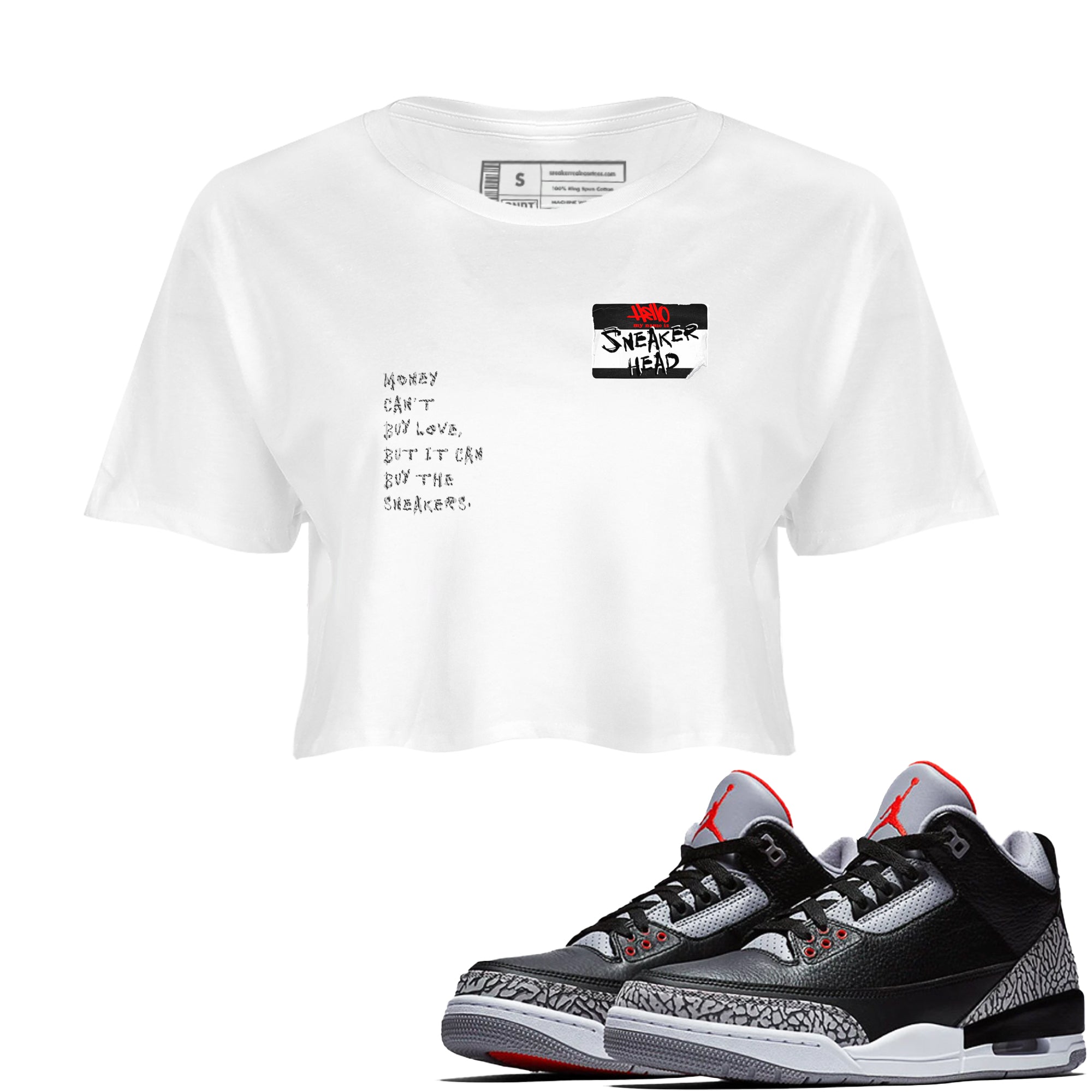 snkmatch Badge snkmatch Women's Top - Air Jordan 3 Black Cement
