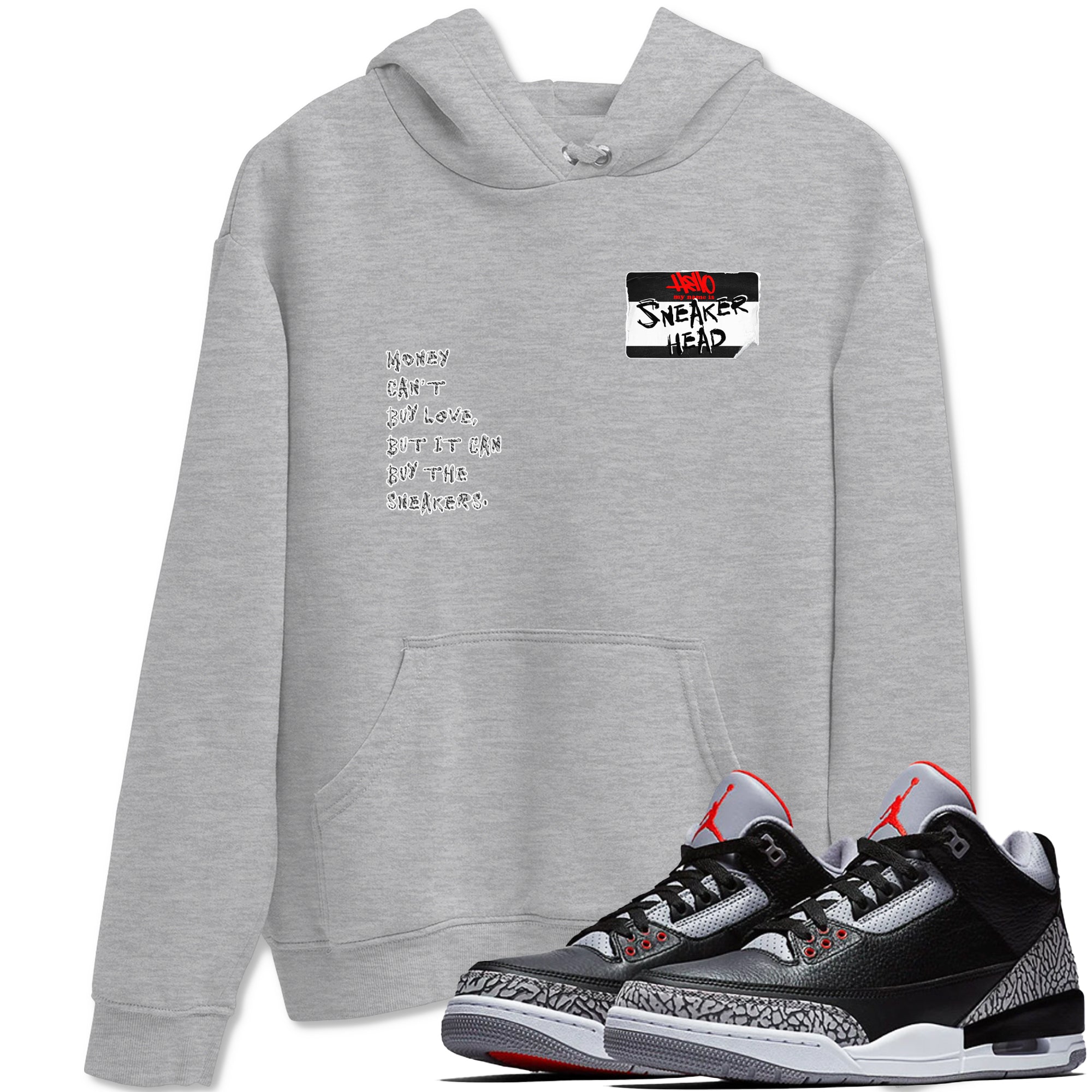 snkmatch Badge snkmatch Tees - Air Jordan 3 Black Cement