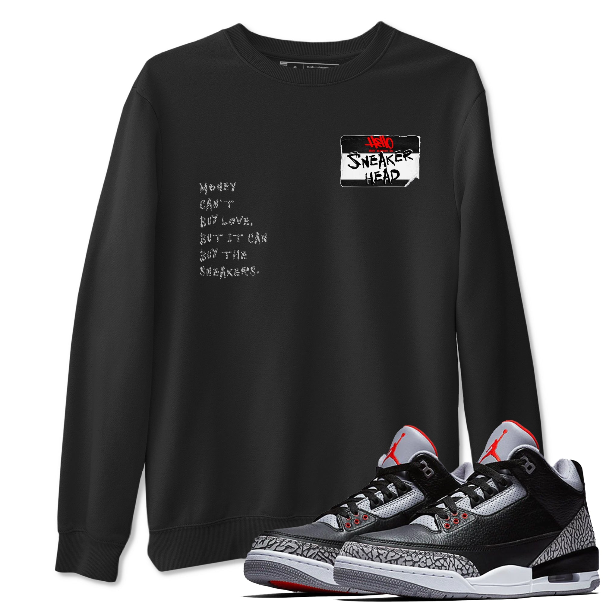 snkmatch Badge snkmatch Tees - Air Jordan 3 Black Cement