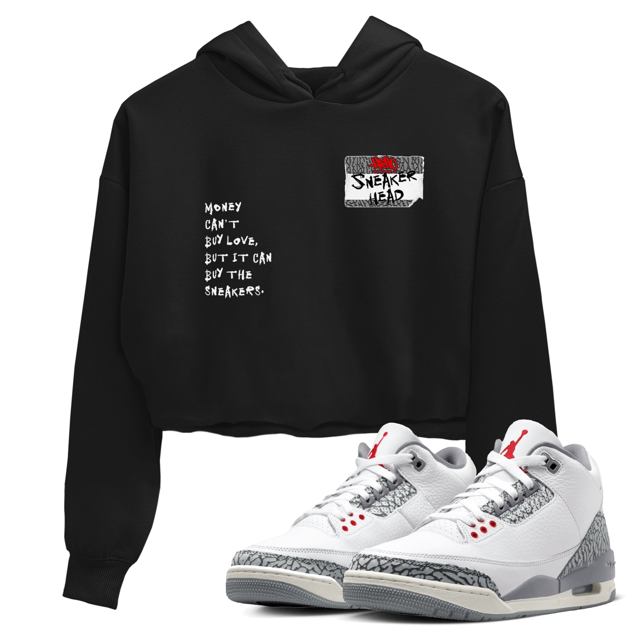 snkmatch Badge snkmatch Women's Top - Air Jordan 3 Cement Grey
