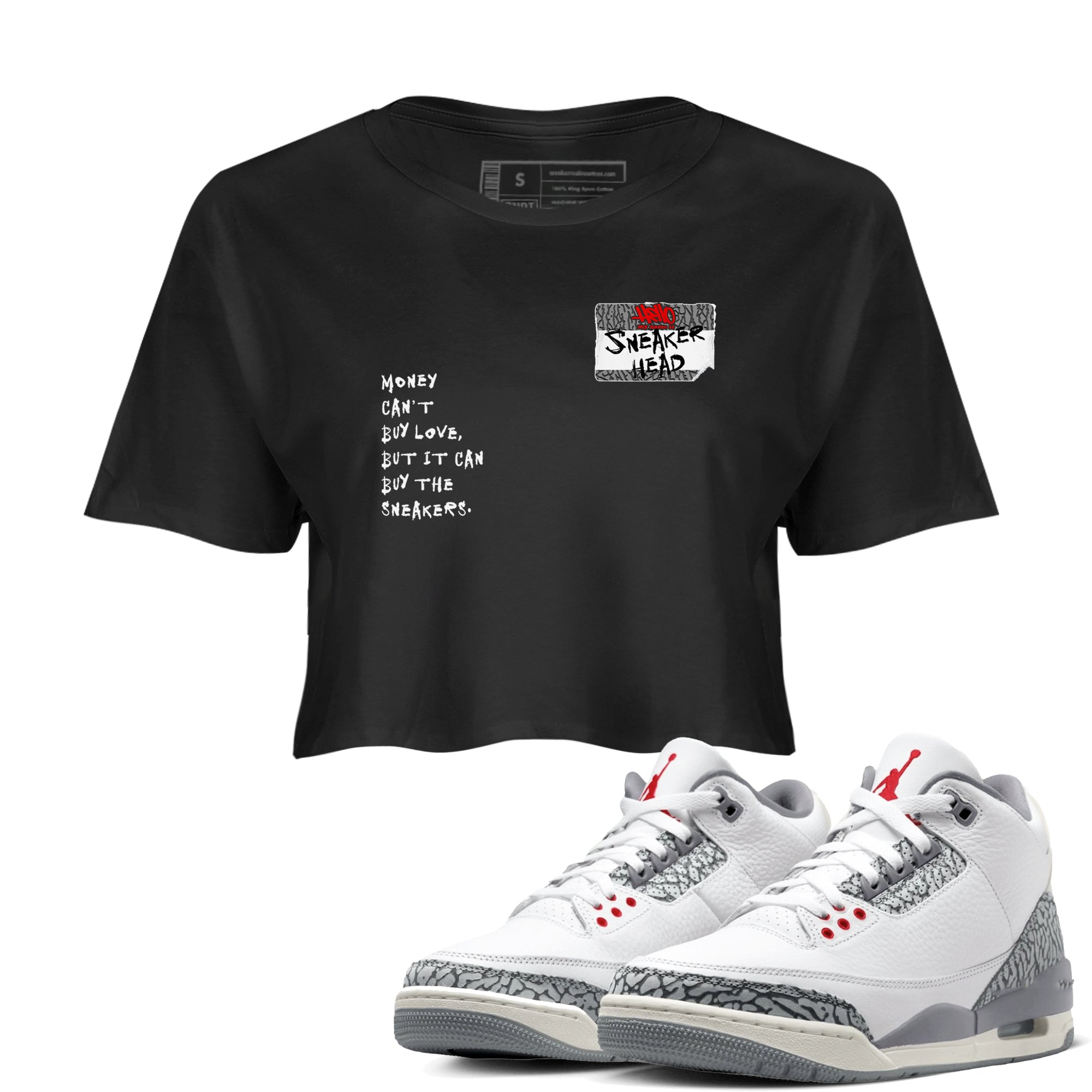 snkmatch Badge snkmatch Women's Top - Air Jordan 3 Cement Grey