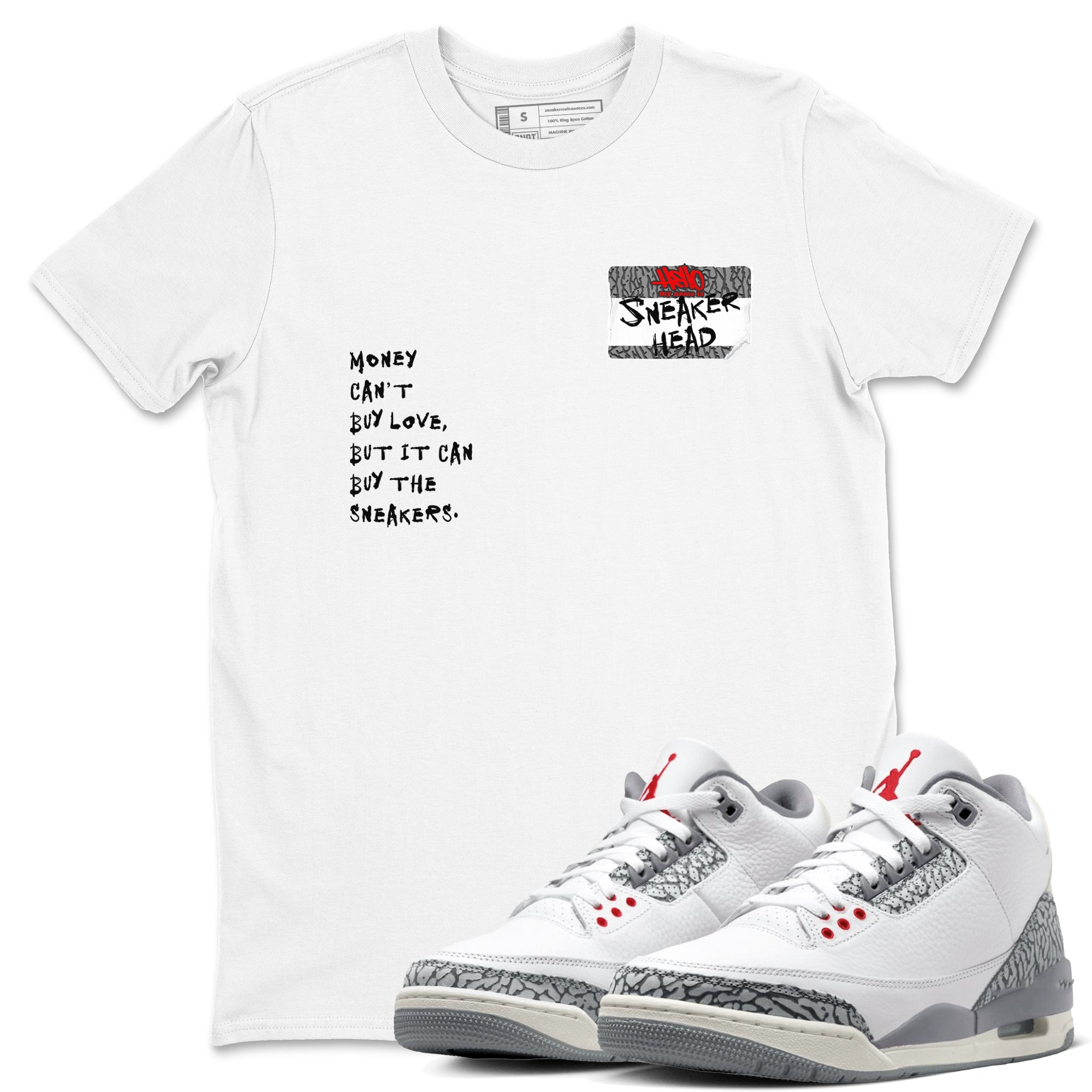 snkmatch Badge snkmatch Tees - Air Jordan 3 Cement Grey