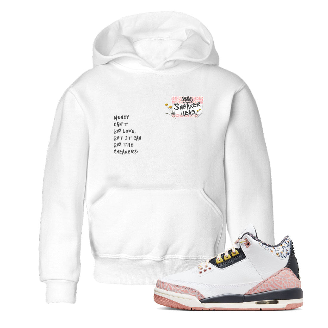 snkmatch Badge snkmatch Tees Kids - Air Jordan 3 Vintage Floral