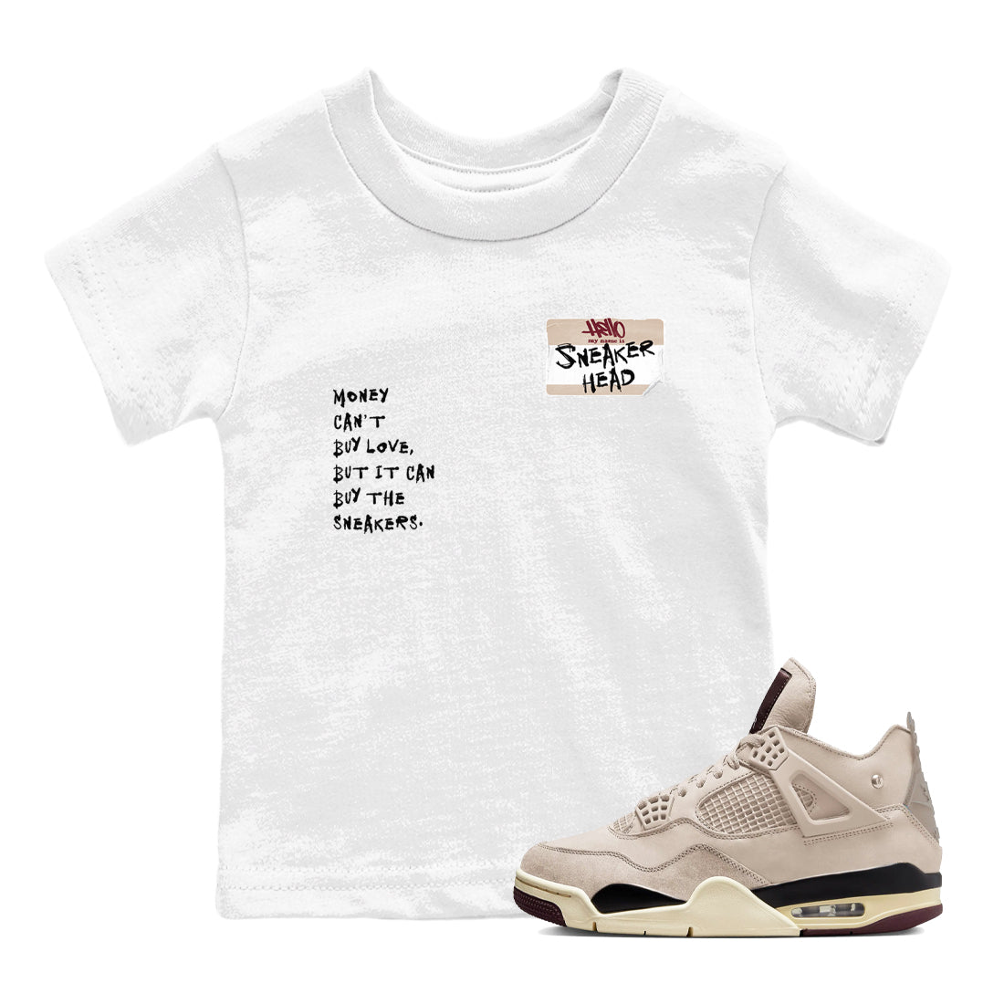 snkmatch Badge snkmatch Tees Kids - Air Jordan 4 A Ma Maniere x Fossil Stone