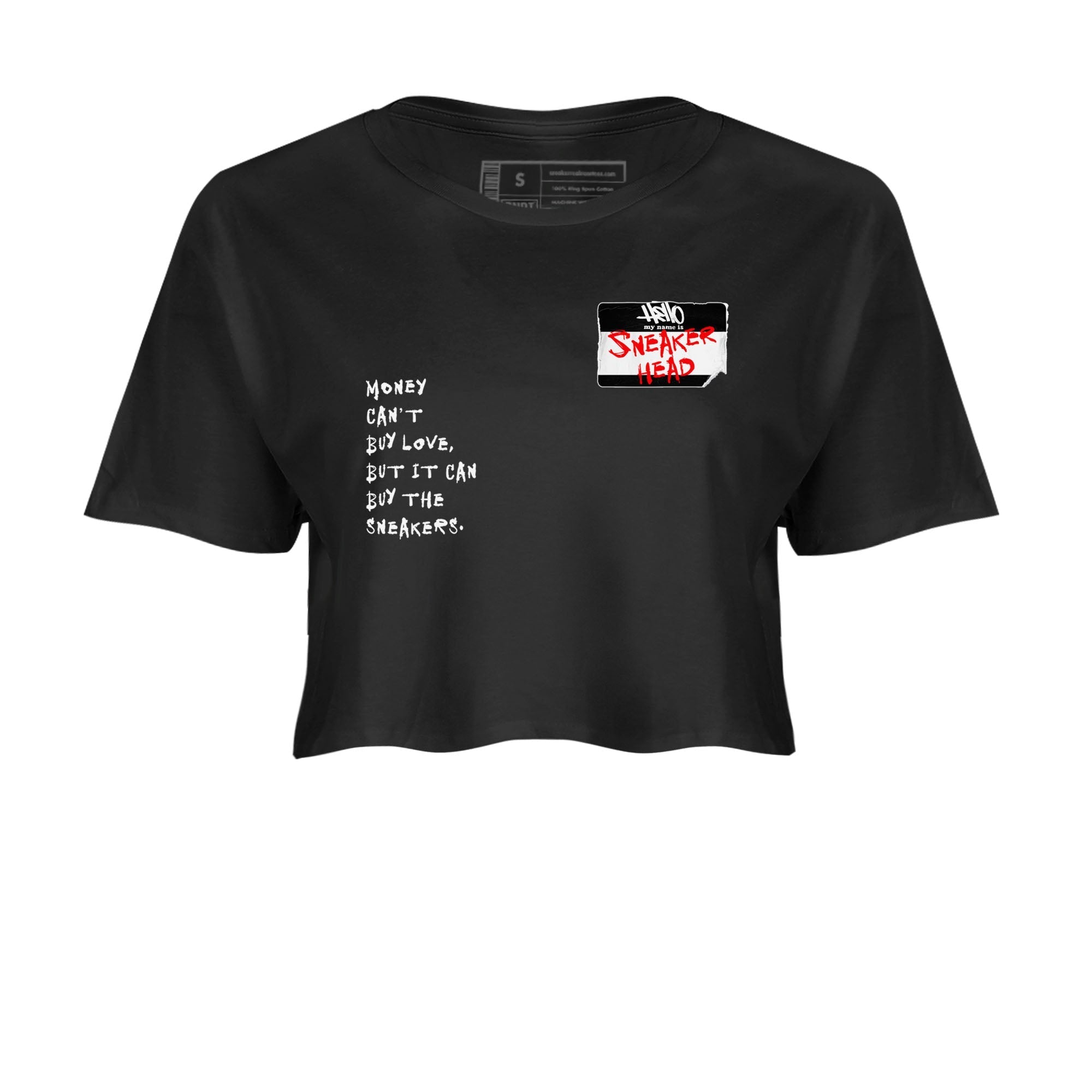 Sneakerhead Badge SNRT Sneaker Women's Top - Air Jordan 4 Bred Reimagined