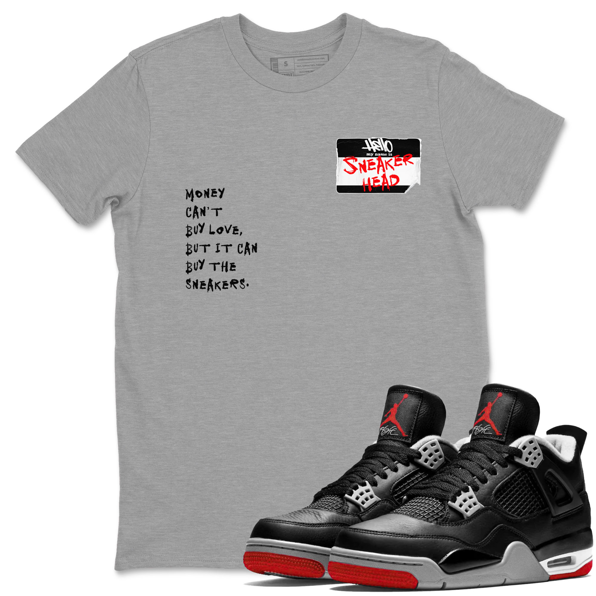 snkmatch Badge snkmatch Tees - Air Jordan 4 Bred Reimagined