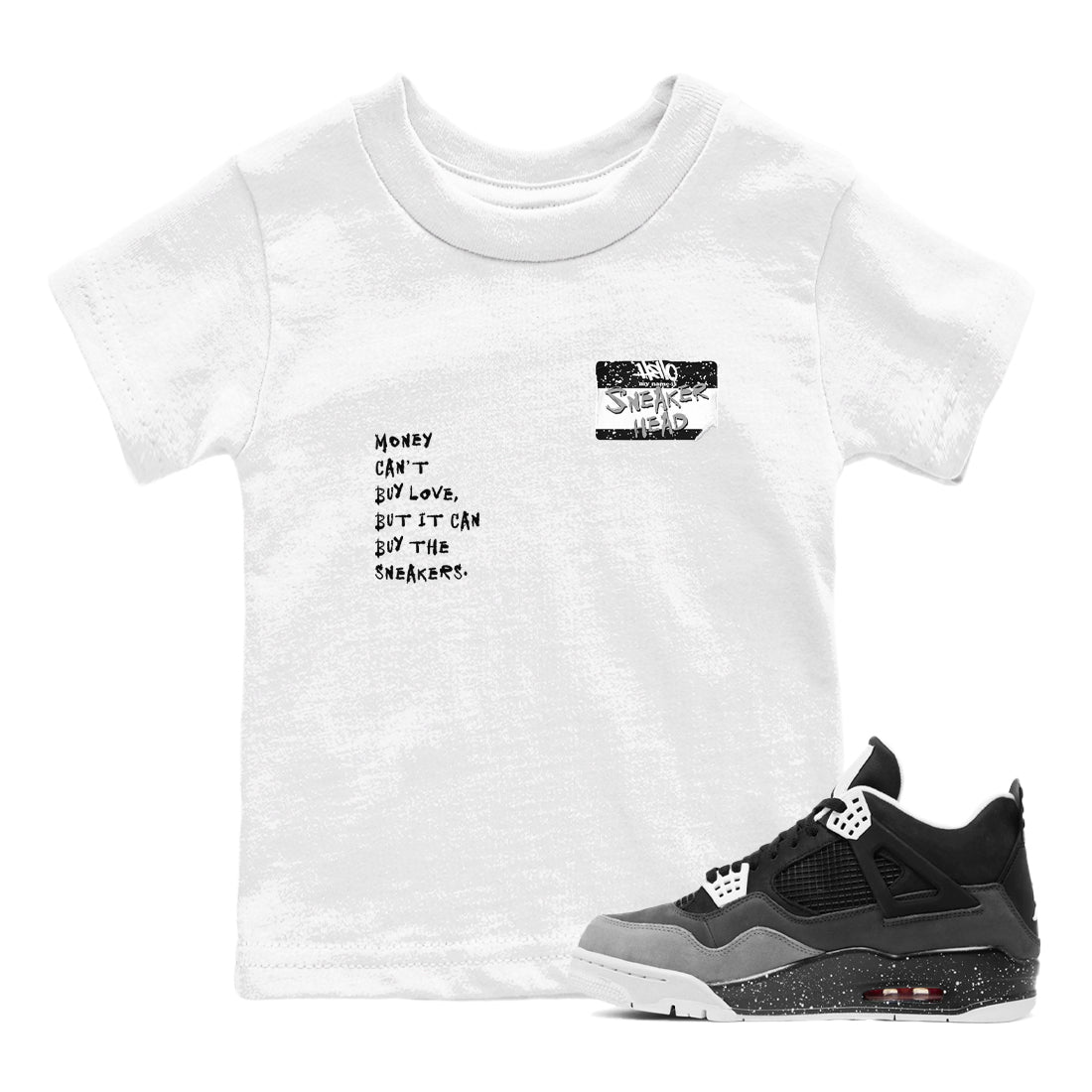 snkmatch Badge snkmatch Tees Kids - Air Jordan 4 Fear