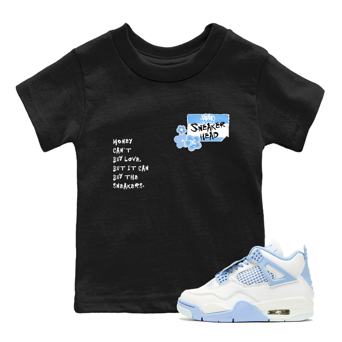 snkmatch Badge snkmatch Tees Kids - Air Jordan 4 Forget Me Not