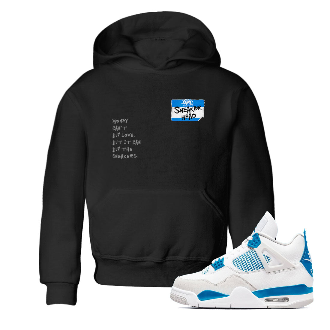 snkmatch Badge snkmatch Tees Kids - Air Jordan 4 Military Blue