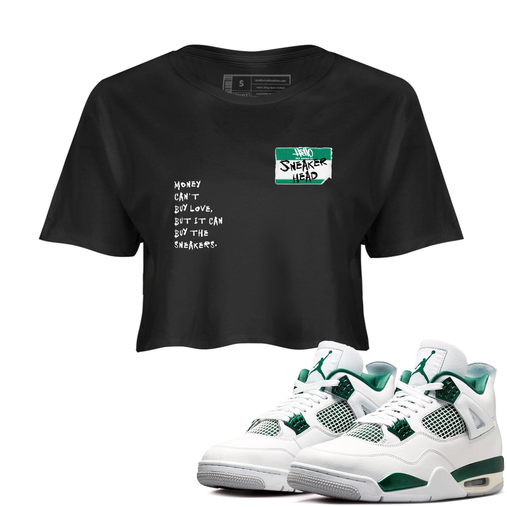 snkmatch Badge snkmatch Women's Top - Air Jordan 4 Oxidized Green