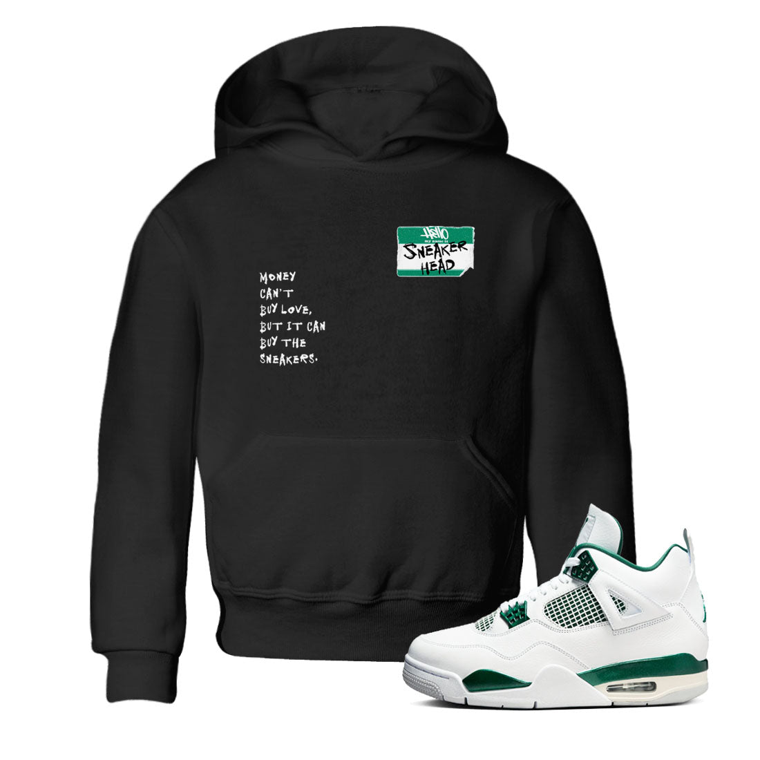 snkmatch Badge snkmatch Tees Kids - Air Jordan 4 Oxidized Green