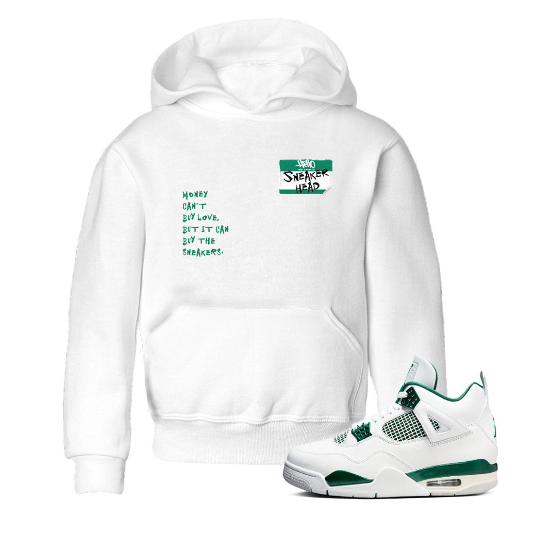 snkmatch Badge snkmatch Tees Kids - Air Jordan 4 Oxidized Green