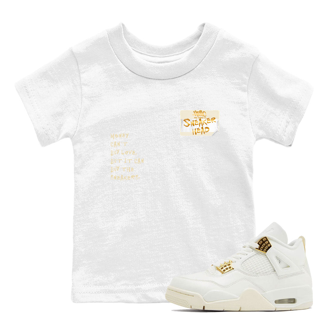snkmatch Badge snkmatch Tees Kids - Air Jordan 4 Sail 2024