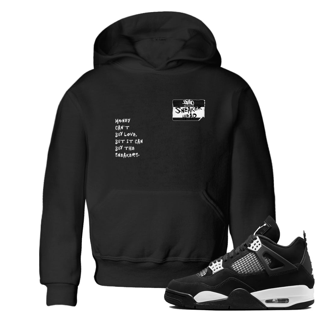 snkmatch Badge snkmatch Tees Kids - Air Jordan 4 White Thunder