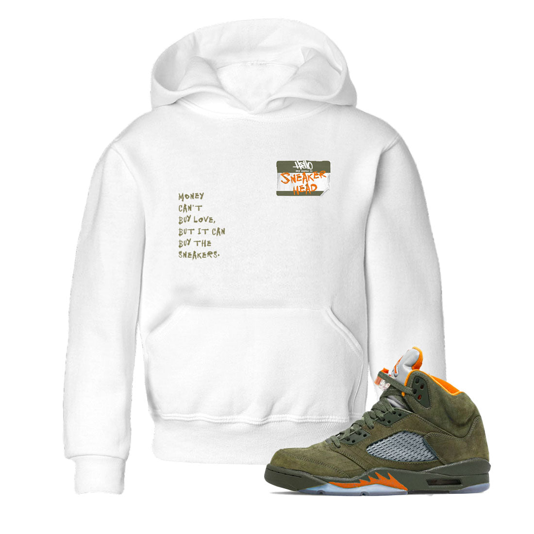 snkmatch Badge snkmatch Tees Kids - Air Jordan 5 Olive