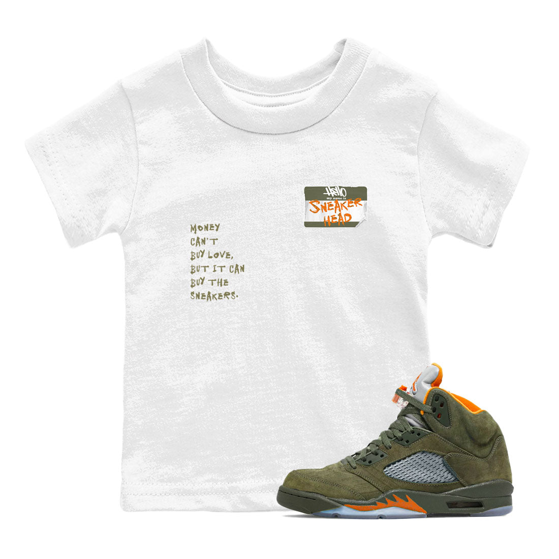 snkmatch Badge snkmatch Tees Kids - Air Jordan 5 Olive
