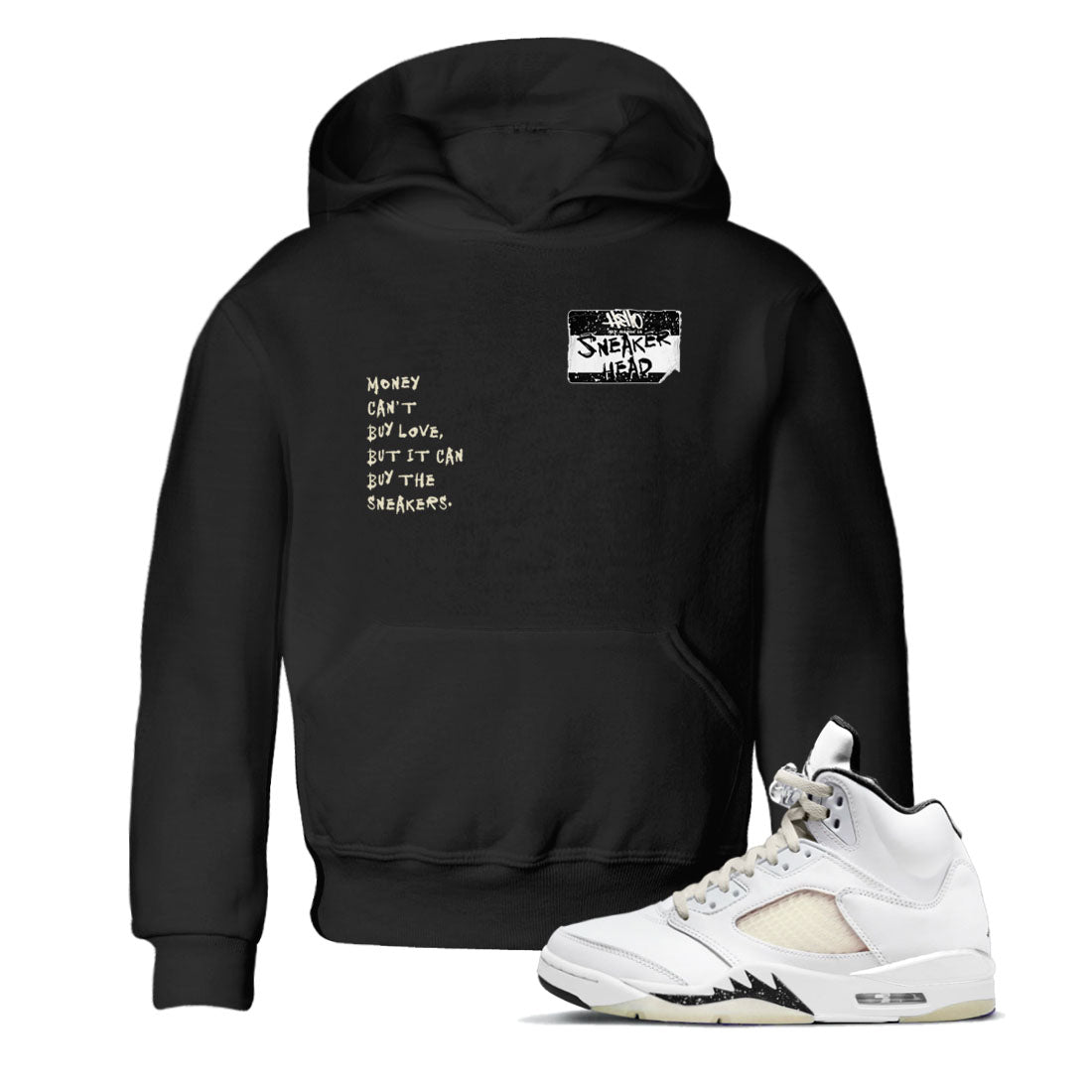 Sneakerhead Badge SNRT Sneaker Tees Kids - Air Jordan 5 Sail