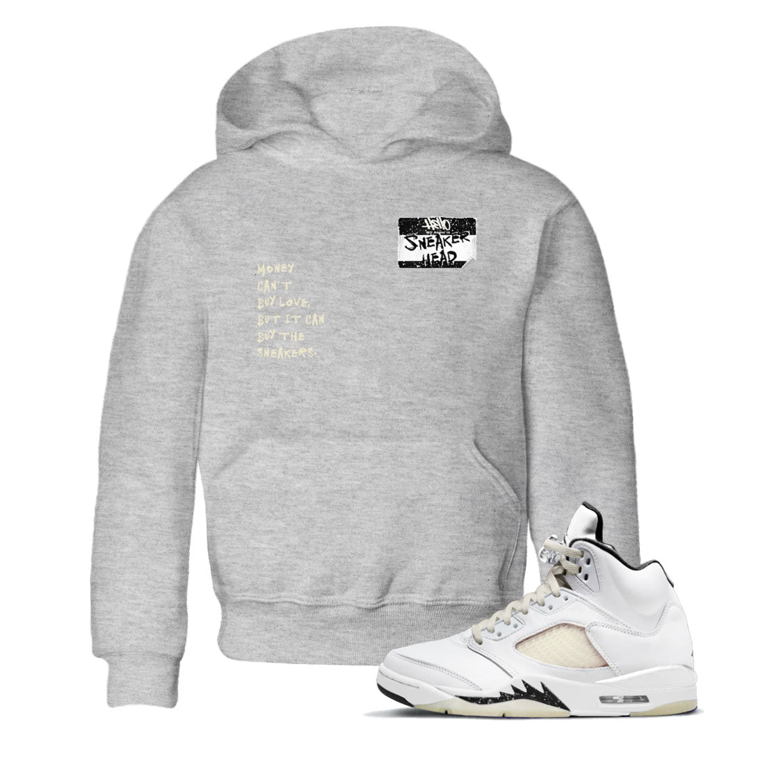 Sneakerhead Badge SNRT Sneaker Tees Kids - Air Jordan 5 Sail