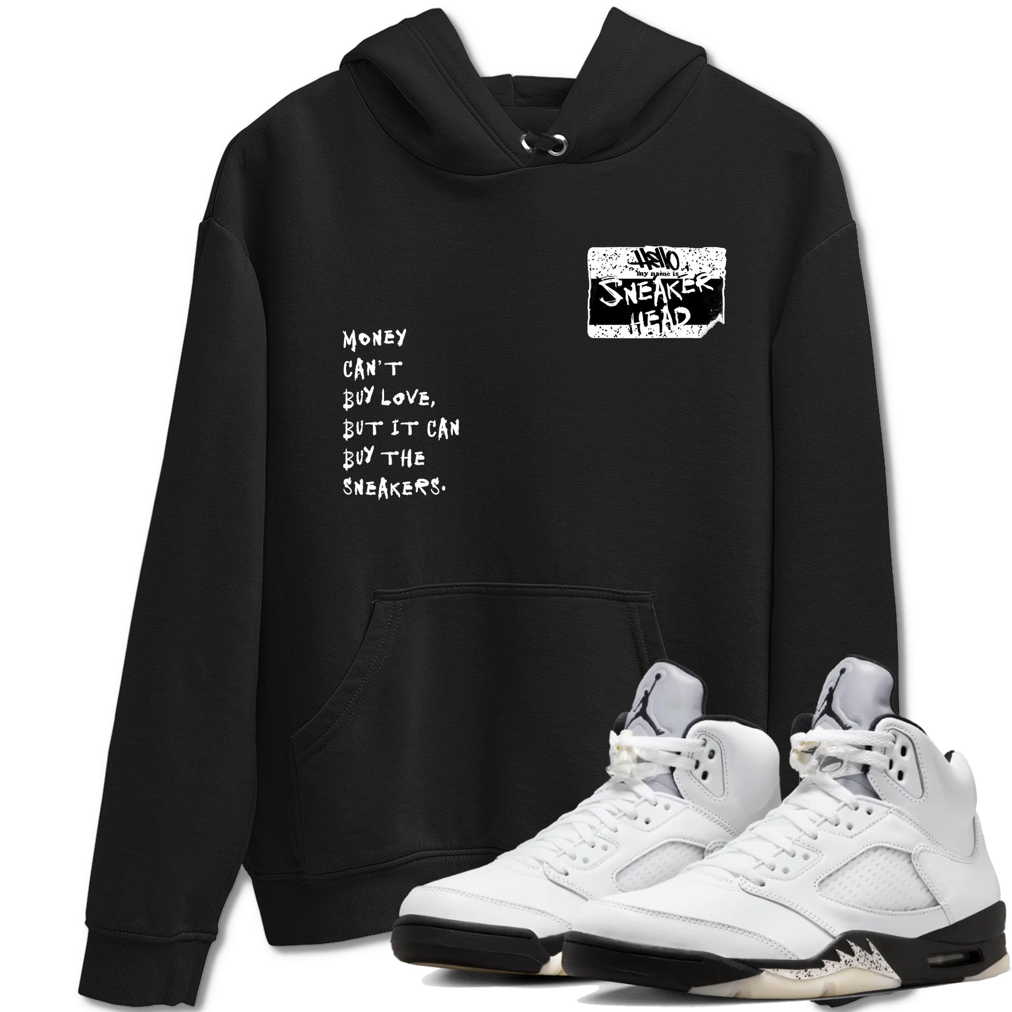 snkmatch Badge snkmatch Tees - Air Jordan 5 White Black