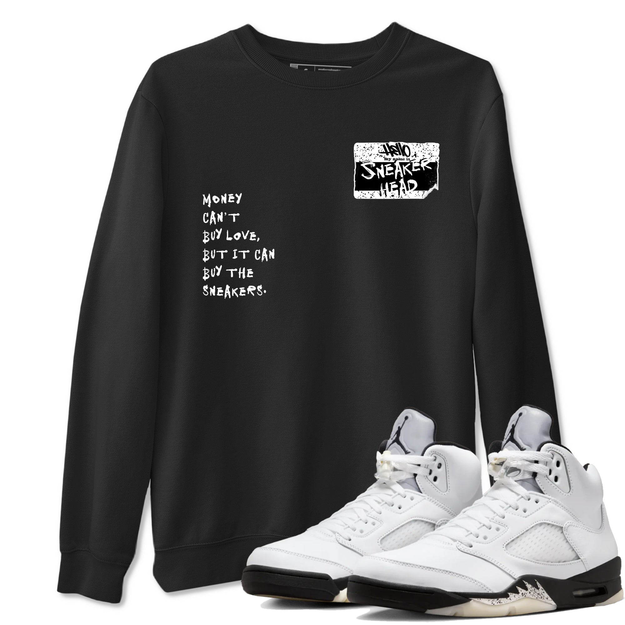 snkmatch Badge snkmatch Tees - Air Jordan 5 White Black