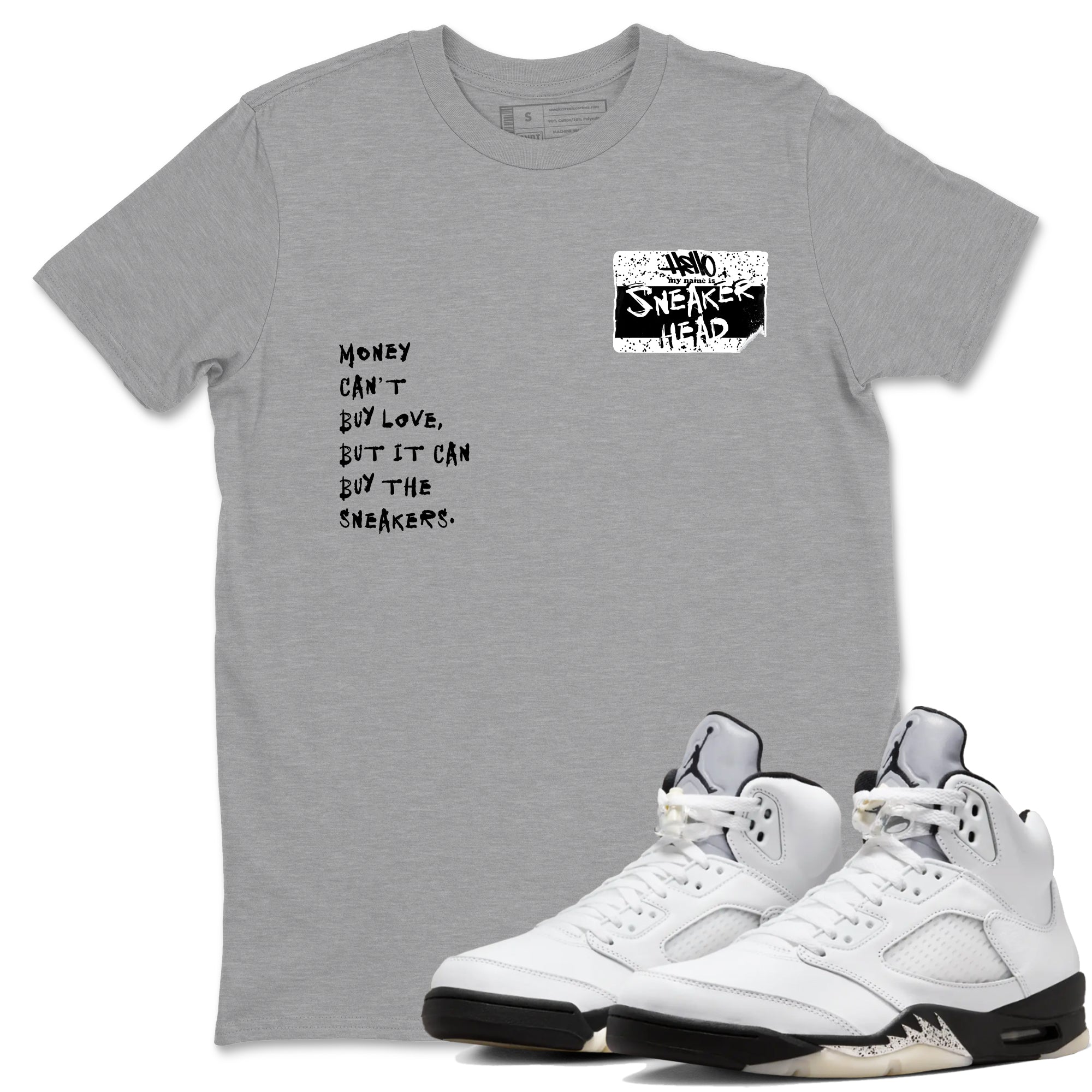 snkmatch Badge snkmatch Tees - Air Jordan 5 White Black