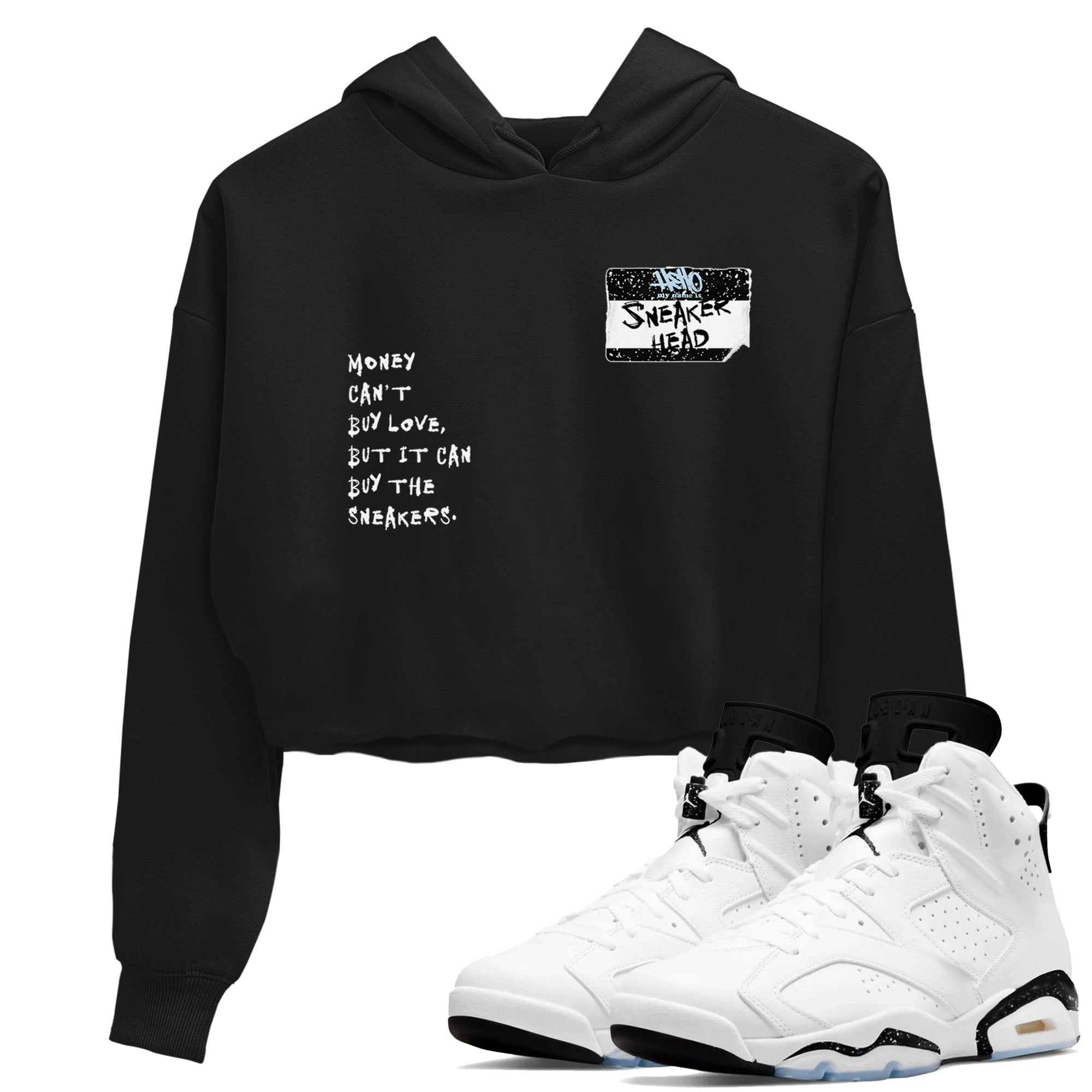 snkmatch Badge snkmatch Women's Top - Air Jordan 6 White Black