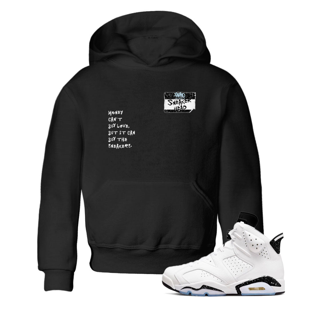 snkmatch Badge snkmatch Tees Kids - Air Jordan 6 White Black