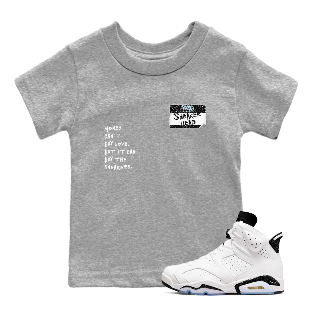 snkmatch Badge snkmatch Tees Kids - Air Jordan 6 White Black